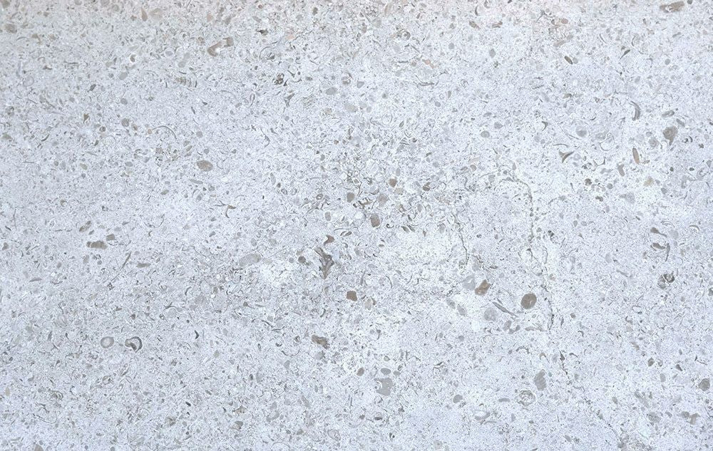 Gascogne Blue limestone coping, top-down product view, 16"×24"×1 31/32" size. Premium limestone for floors and walls.