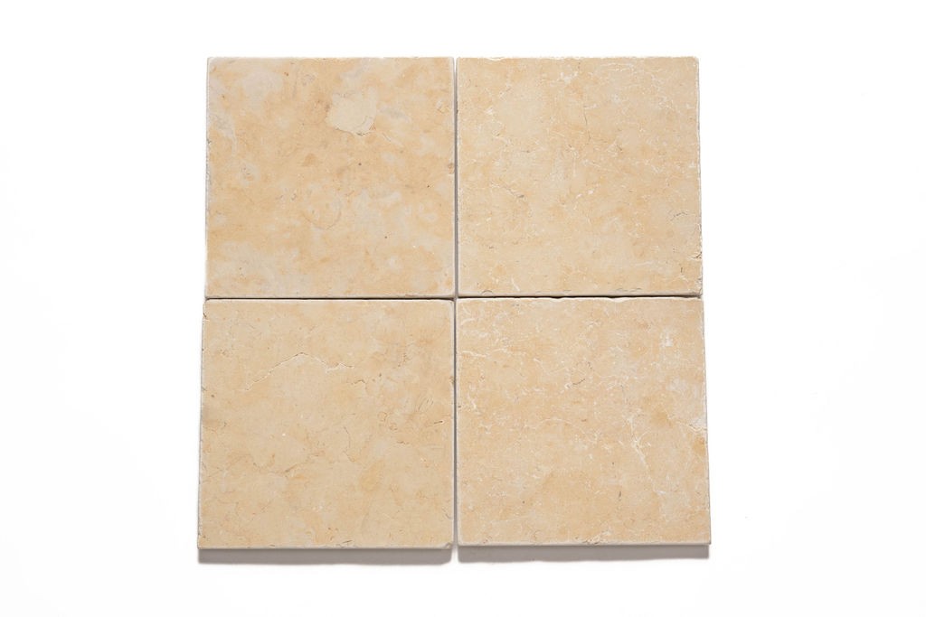 Jerusalem Gold limestone mosaic, product image 1, 12 5/8"×13 5/16" size. Premium limestone for floors and walls.