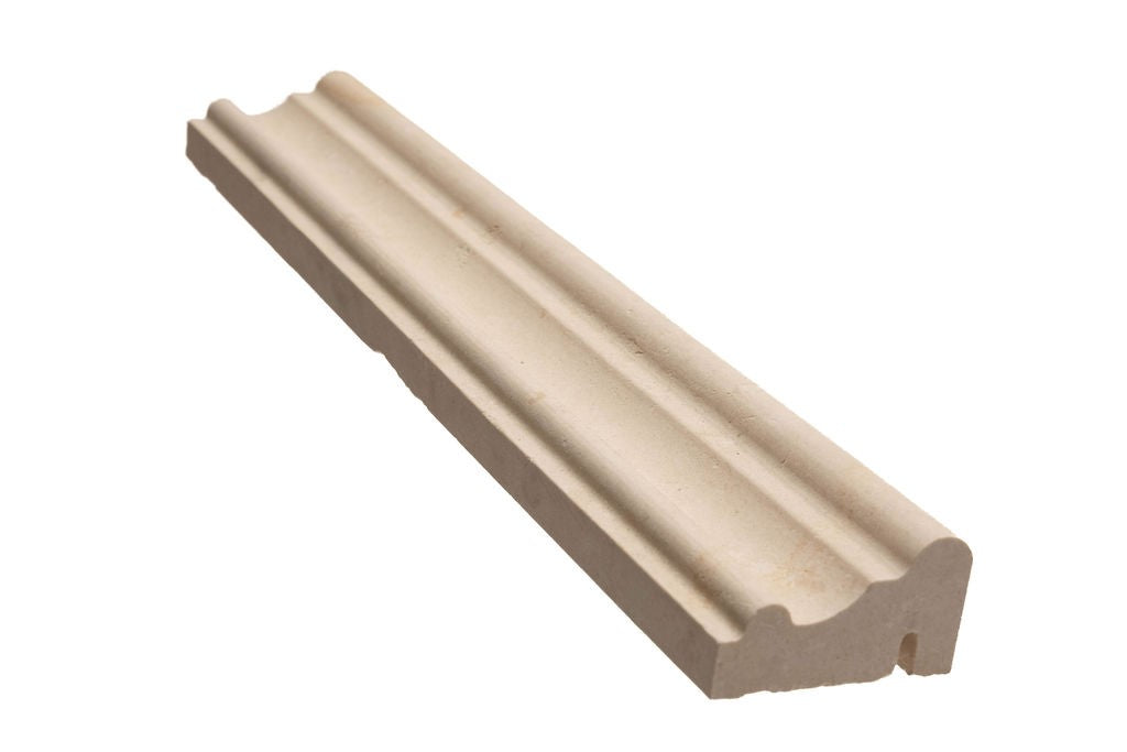 Pebble Beach limestone trim, primary product image, 3/4" size. Premium limestone for floors and walls.