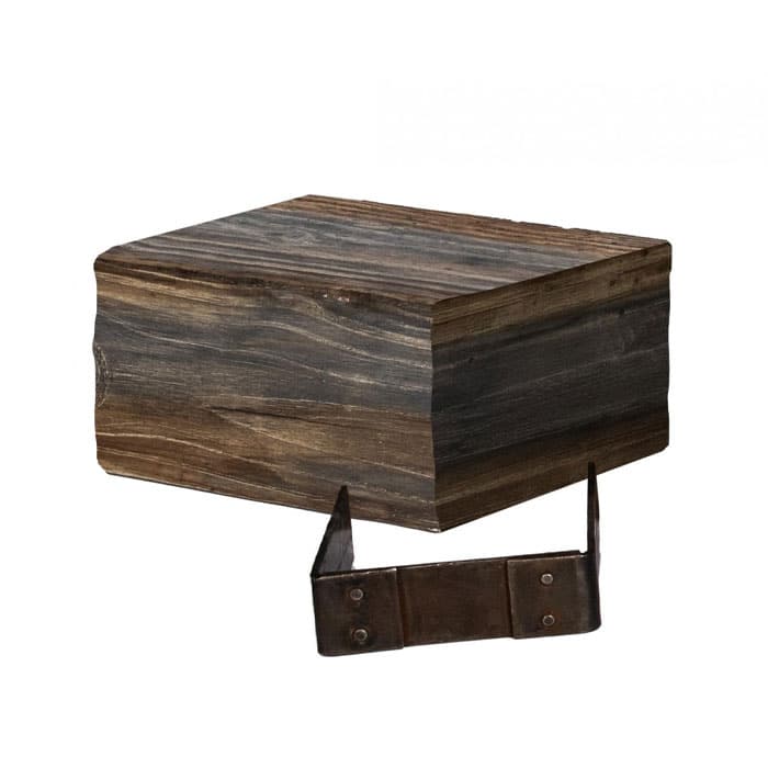 7' Wood Grain Mantel Extension (2 Grey manufactured stone accessories by Casa di Sassi, primary product image, 60"×8"×6" size. Premium manufactured stone for exterior and interior walls.