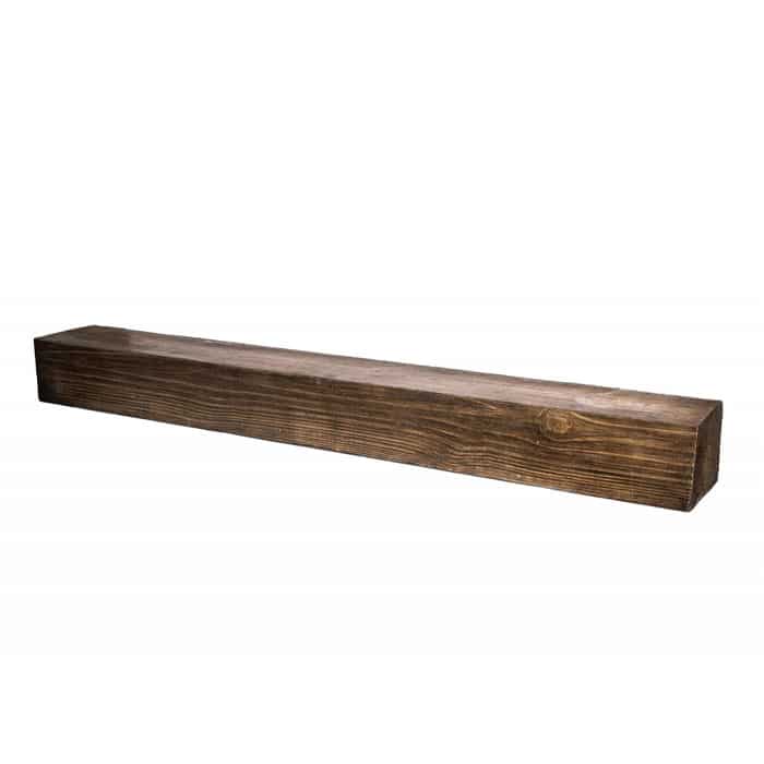 7' Wood Grain Mantel Extension (2 Brown manufactured stone accessories by Casa di Sassi, primary product image, 60"×8"×6" size. Premium manufactured stone for exterior and interior walls.