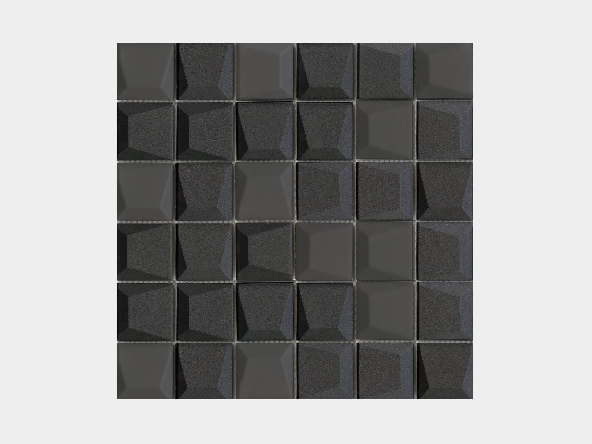 Effect Black Square Mosaic (12x12x8-mm | matt-gloss)