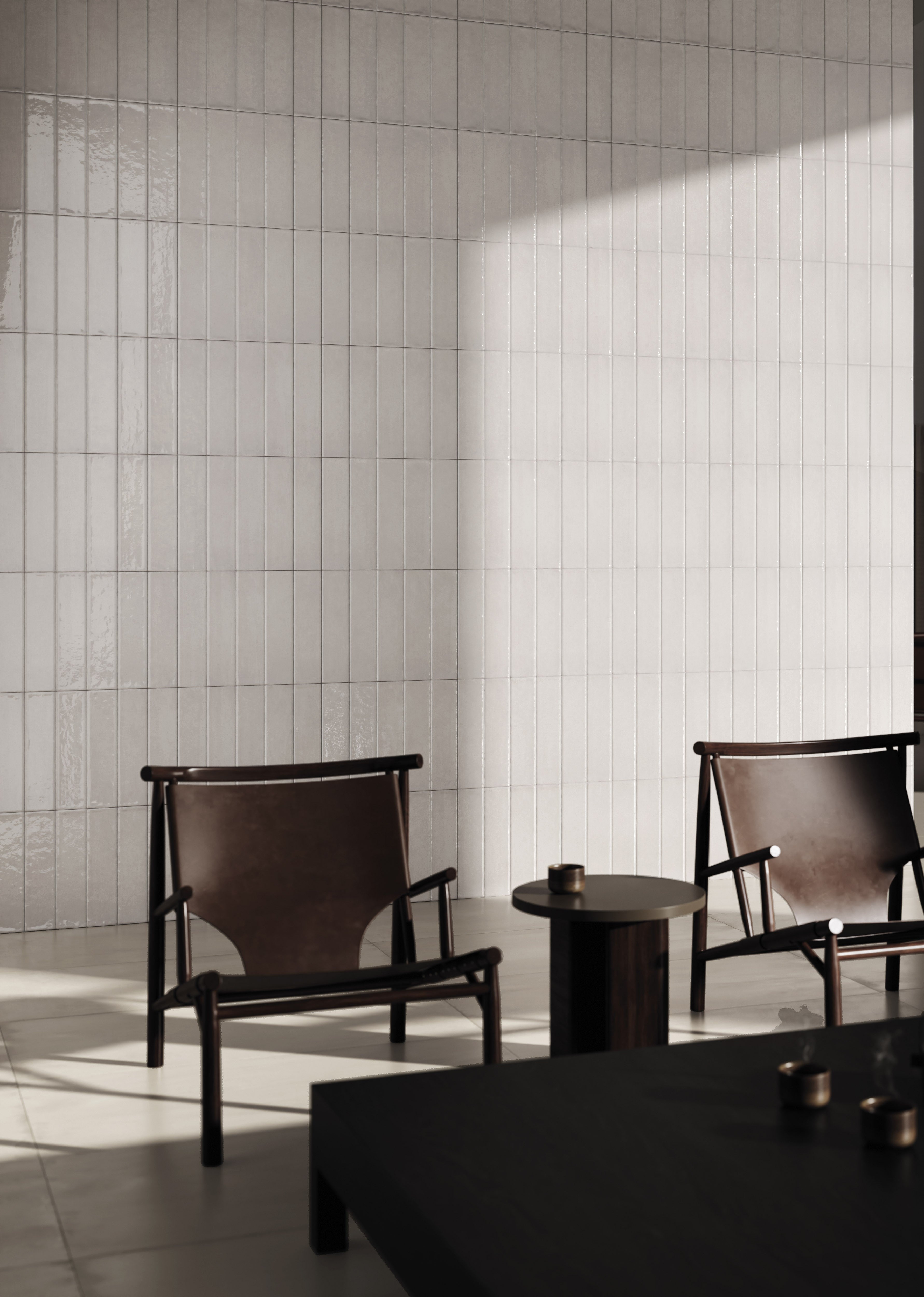 ARTISTIC AQUEOUS: Snowfall Symphony Field Tile (4"x16"x7-mm | glossy | pressed)