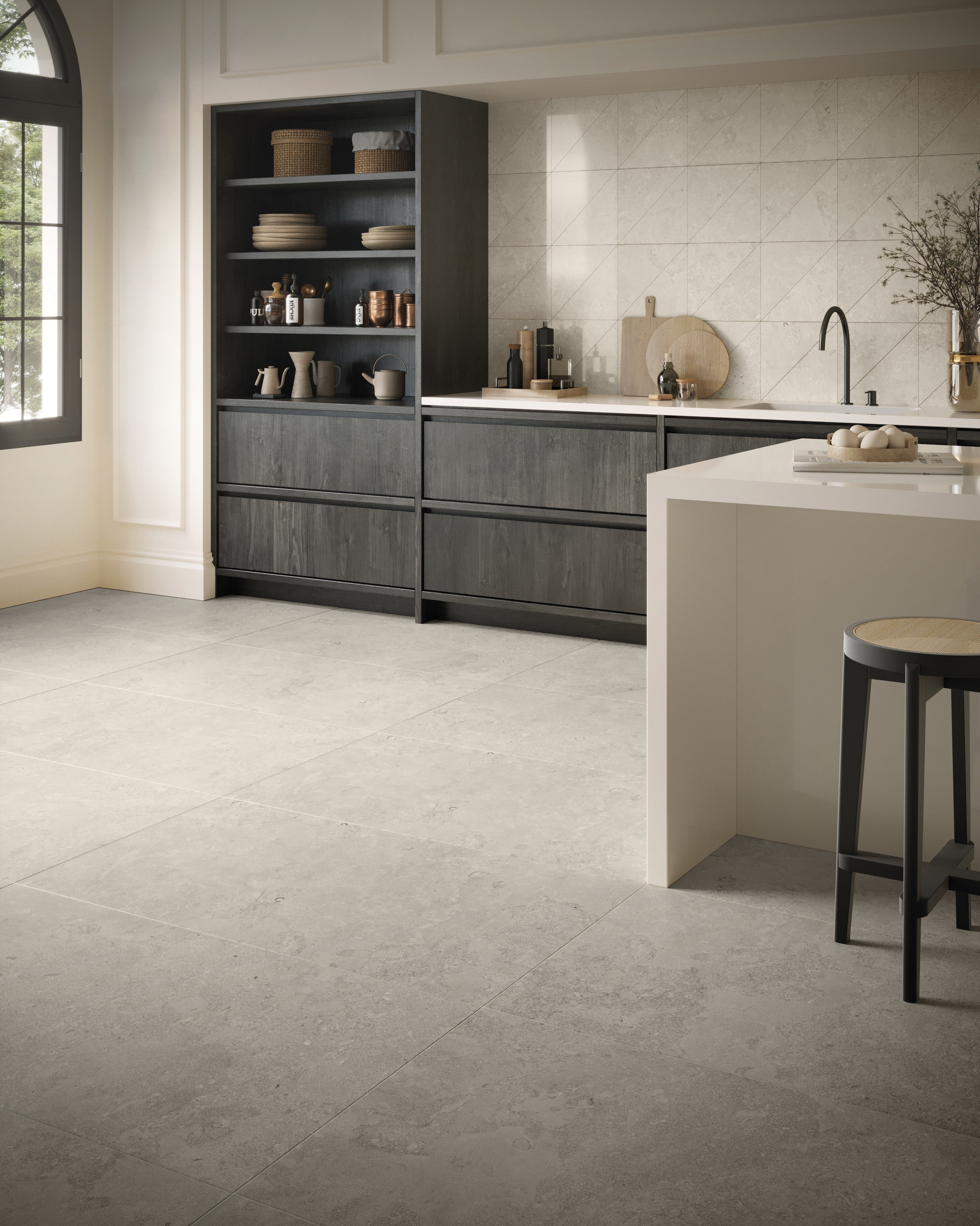 AURORA ELEGANCE: Ivory Illumination Field Tile (12"x24"x8-mm | polished | rectified)