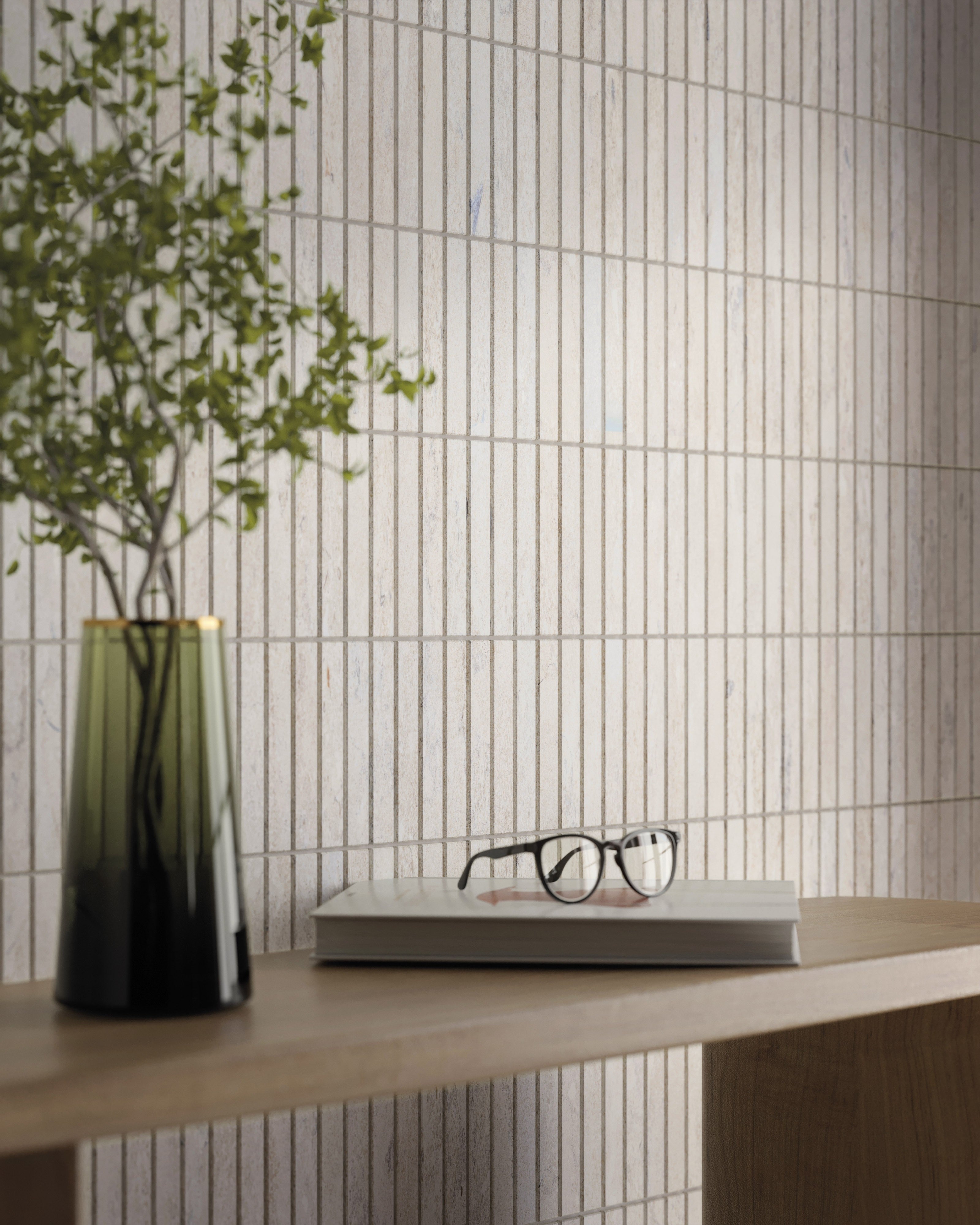 AURORA ELEGANCE: Ivory Illumination Field Tile (18"x48"x13.3-mm | matte | rectified)