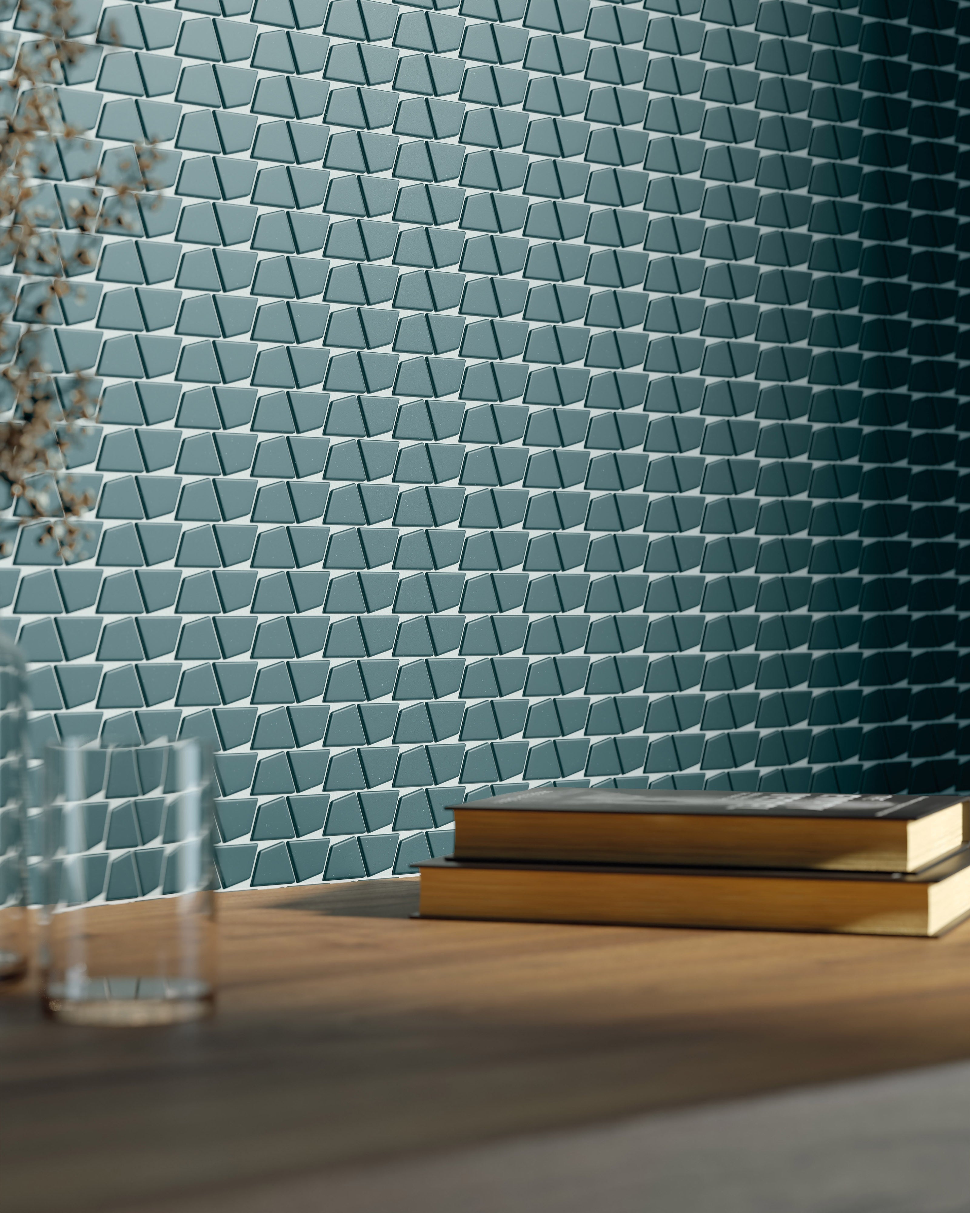 CADENCE GLASS: River Harmony Irregular Stack Mosaic (12"x12"x6-mm | matte | pressed)