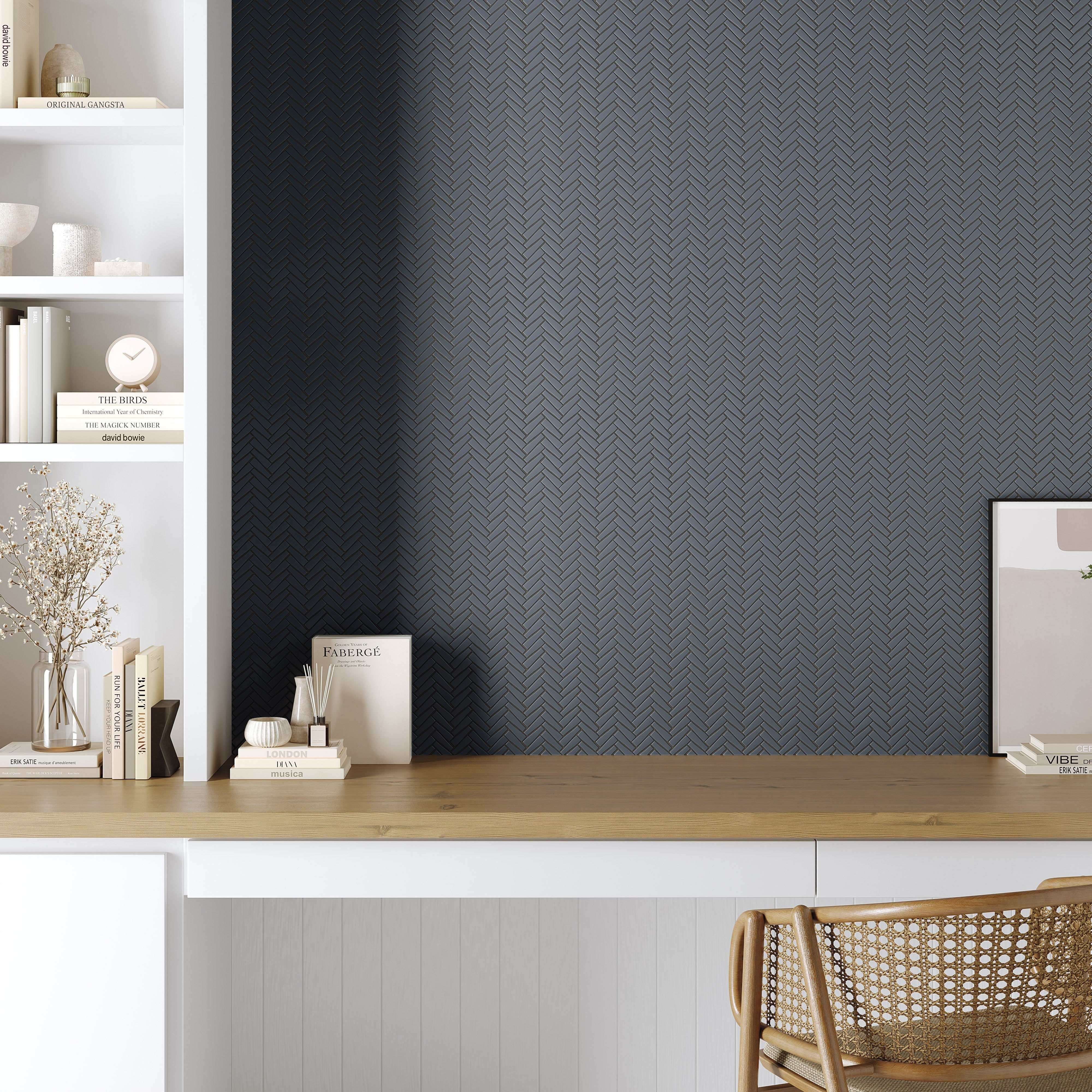 CADENCE GLASS: Twilight Groove Irregular Stack Mosaic (12"x12"x6-mm | matte | pressed)