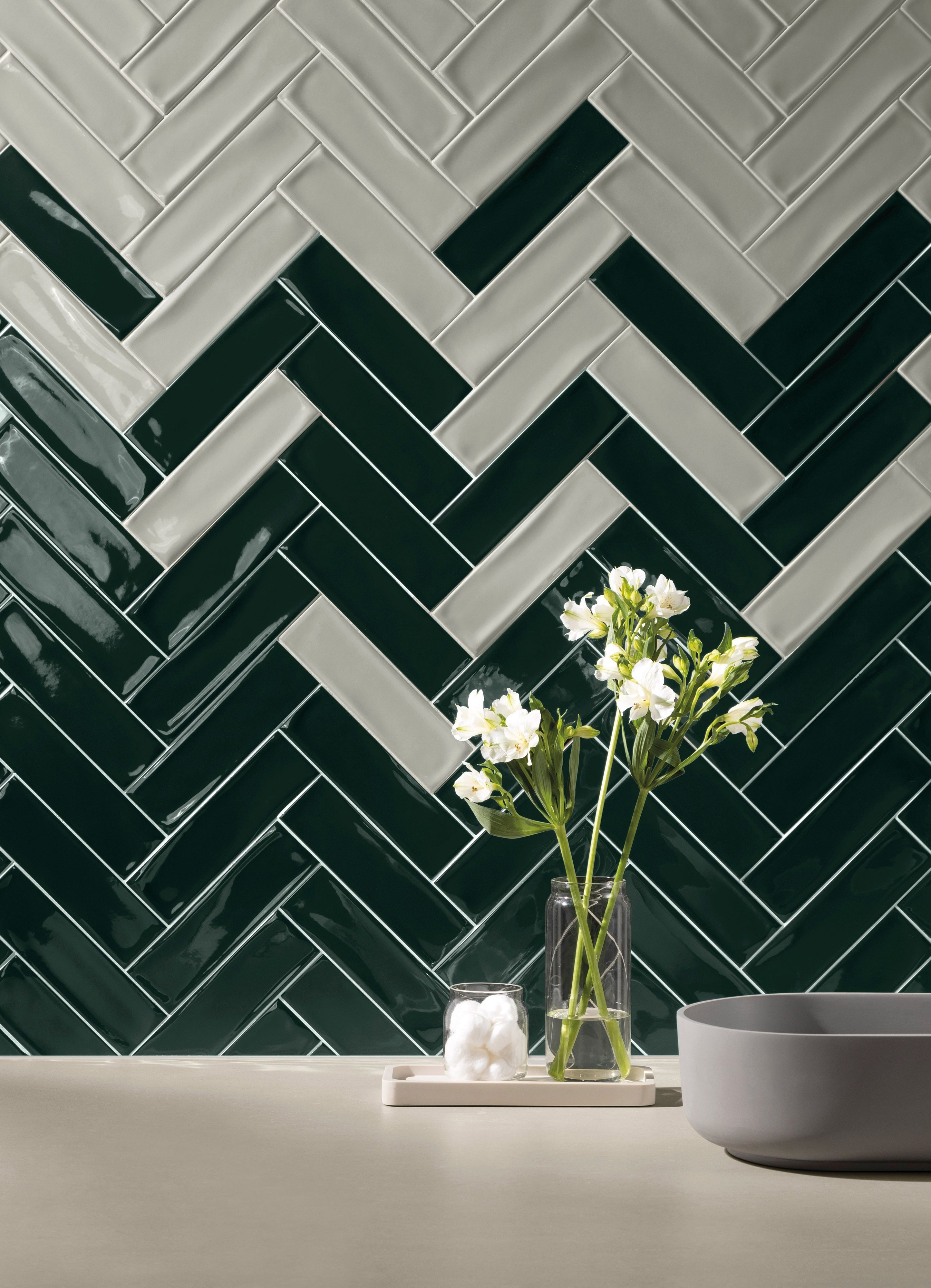 CANVAS RHYTHM: Canvas Grain Field Tile (3"x10"x7.4-mm | matte | pressed)