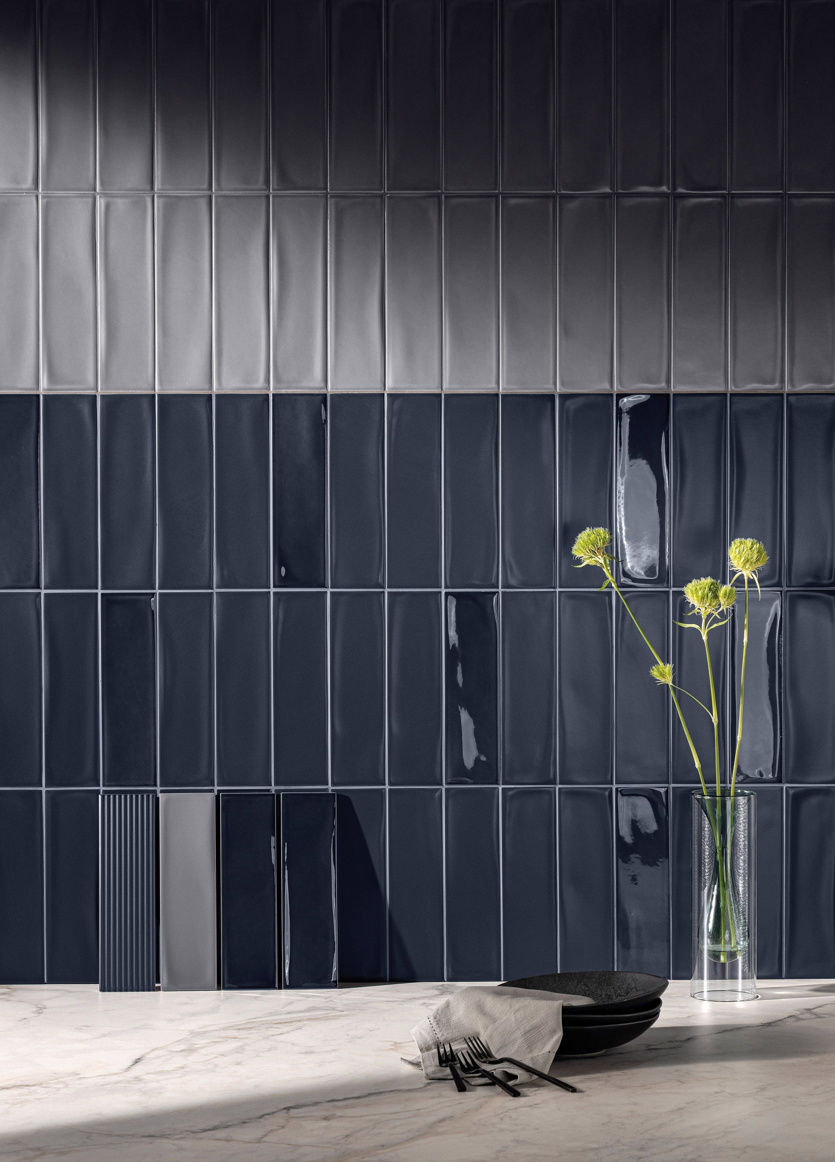 CANVAS RHYTHM: Canvas Slate Groved Field Tile (3"x10"x7.4-mm | matte | pressed)