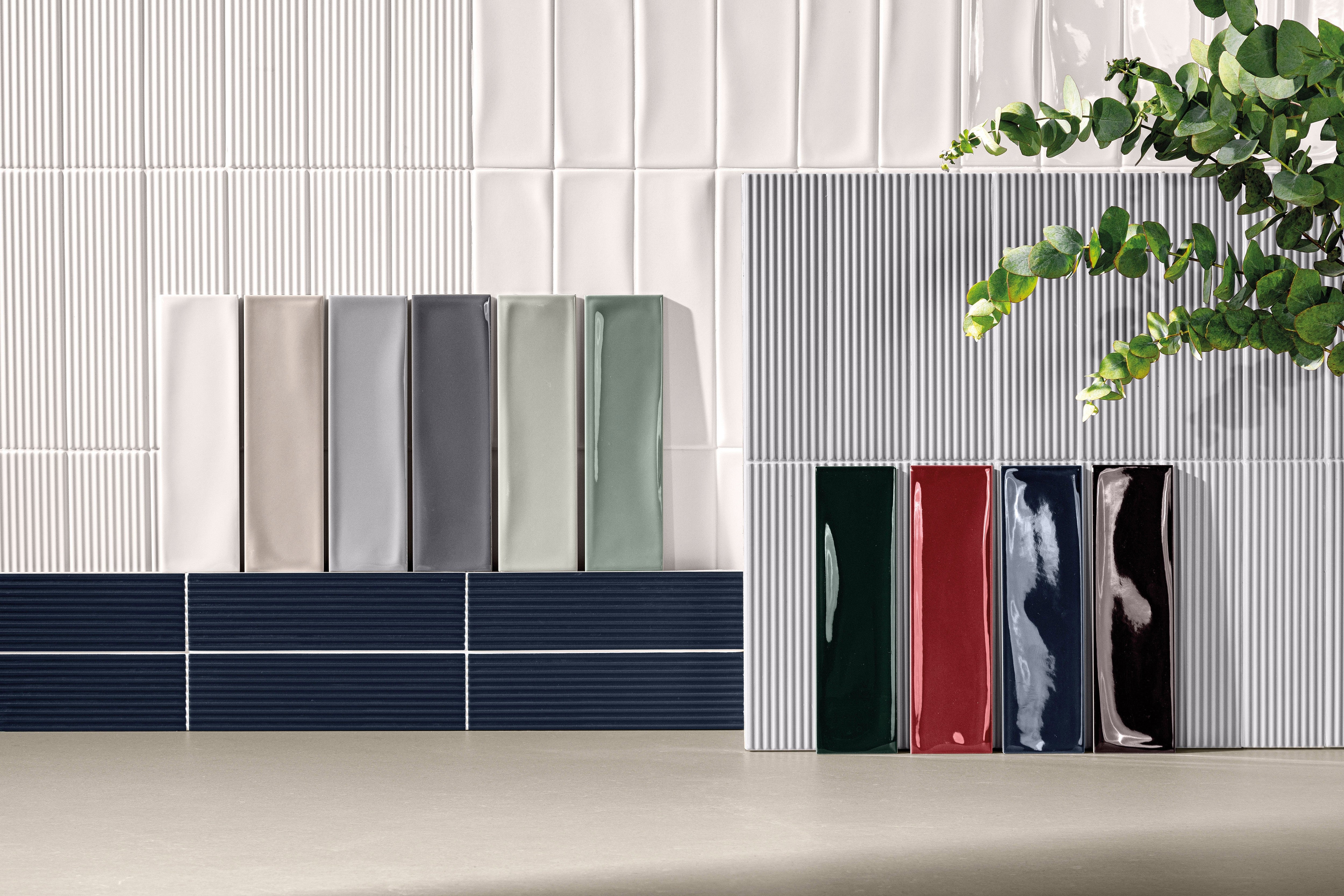 CANVAS RHYTHM: Canvas Tide Groved Field Tile (3"x10"x7.4-mm | matte | pressed)