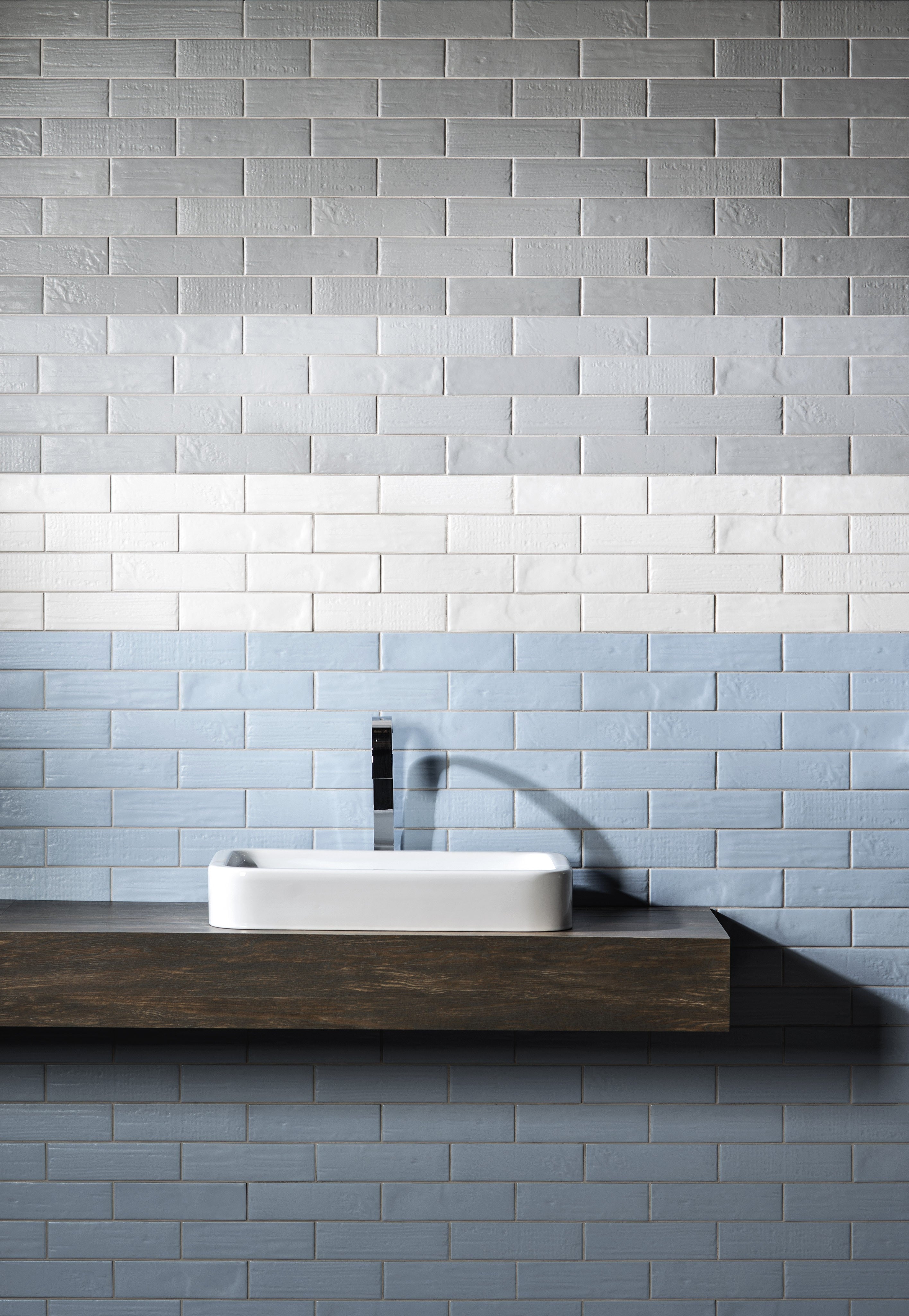 CHROMATIC ODYSSEY: Frosted Tundra Field Tile (2 1/2"x9"x9.5-mm | matte | pressed)