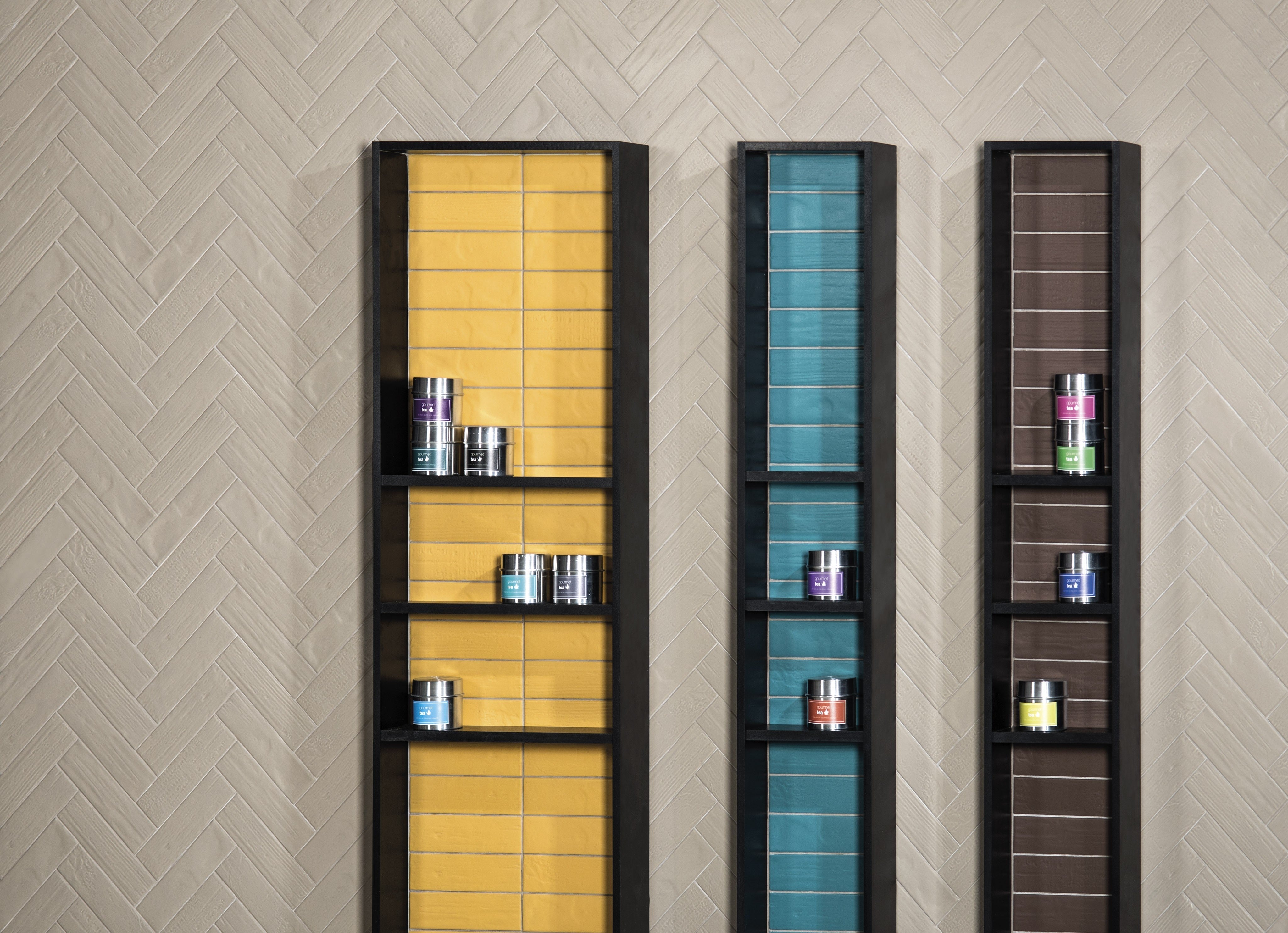 CHROMATIC ODYSSEY: Savannah Gold Field Tile (3"x9"x7.2-mm | matte | pressed)