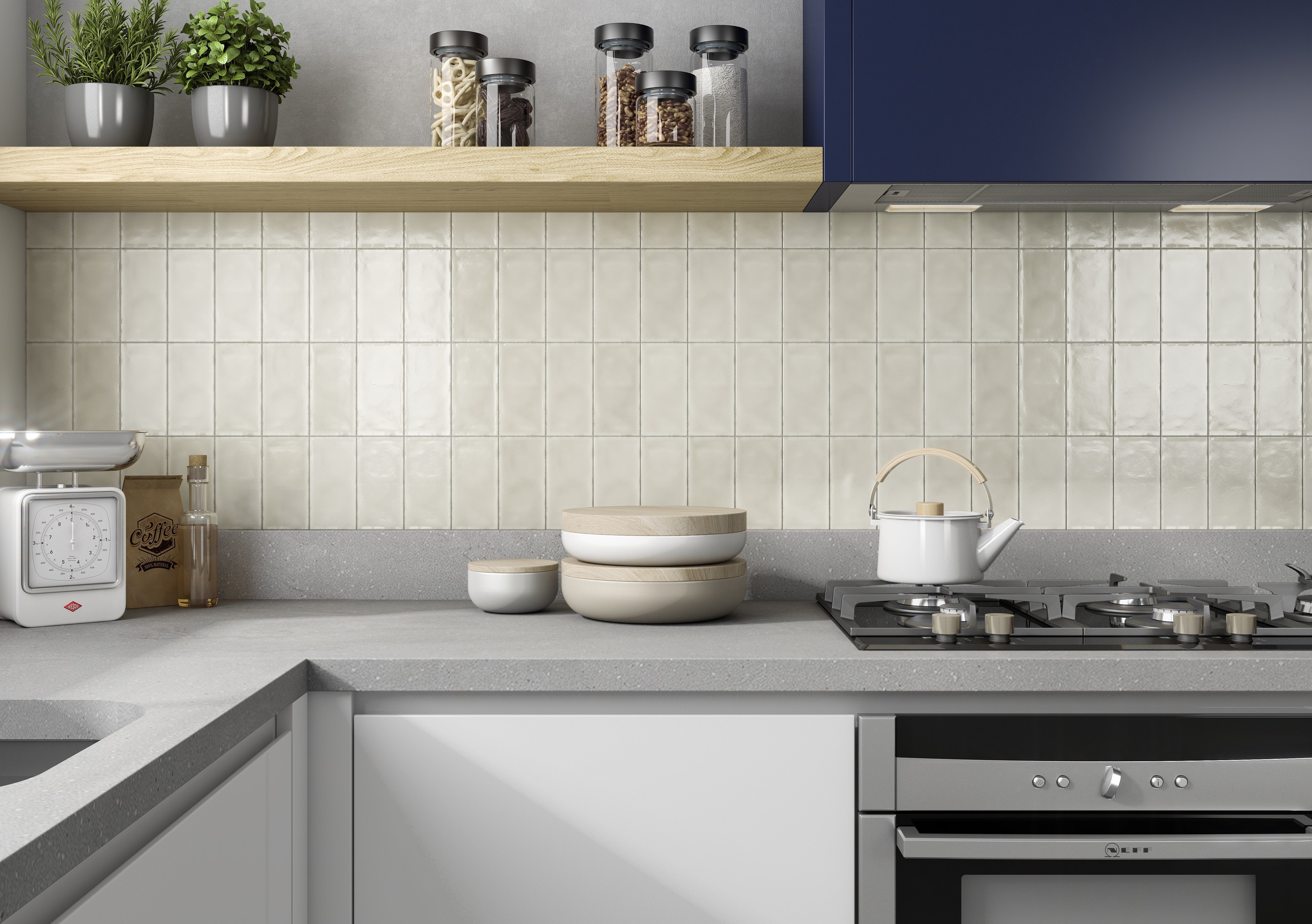 CHROMATIC SYMPHONY: Cloudy Canvas Field Tile (3"x6"x9-mm | matte | pressed)