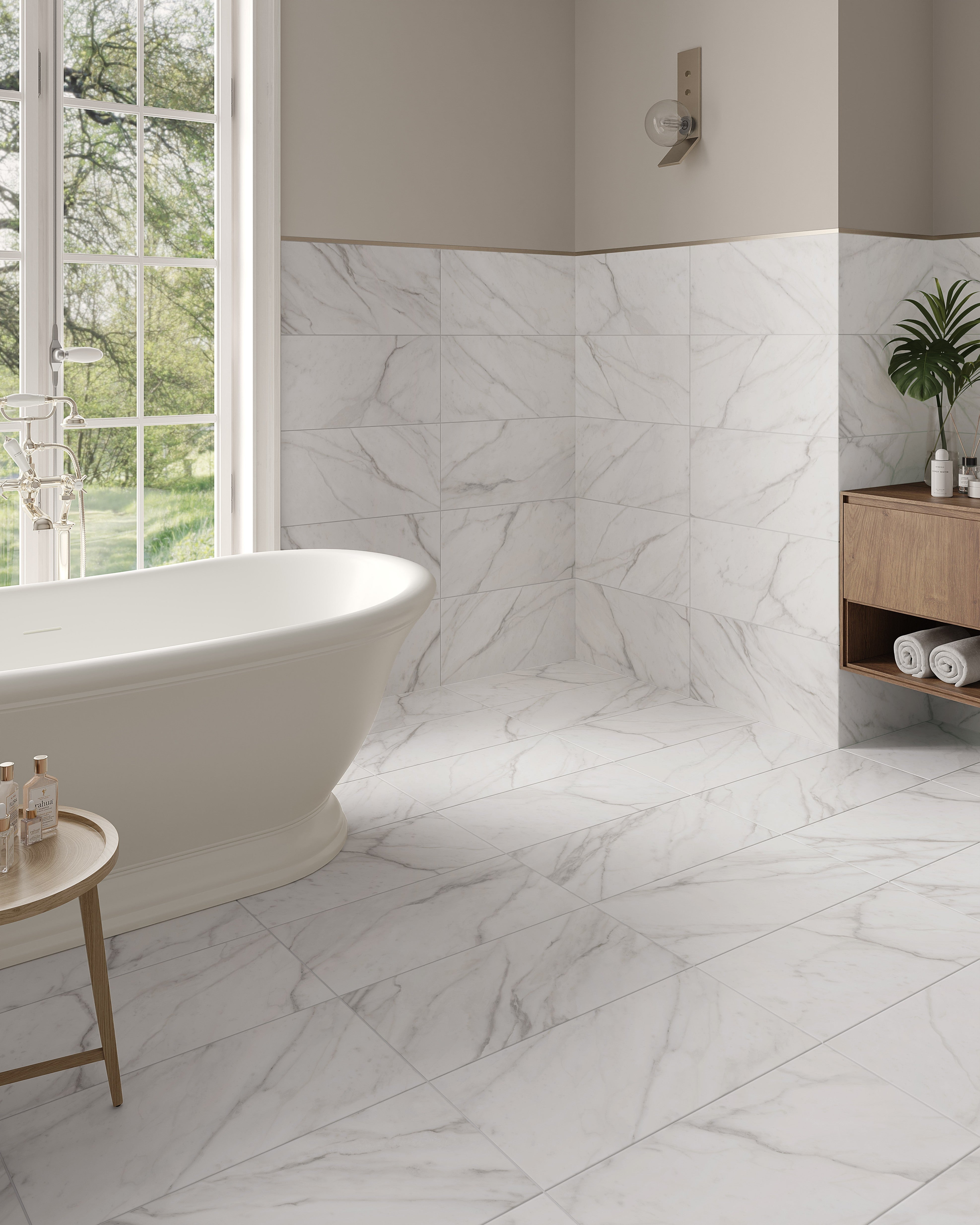 CLASSIC ITALIANATE: Calacatta Aurea Field Tile (12"x24"x8-mm | polished | rectified)