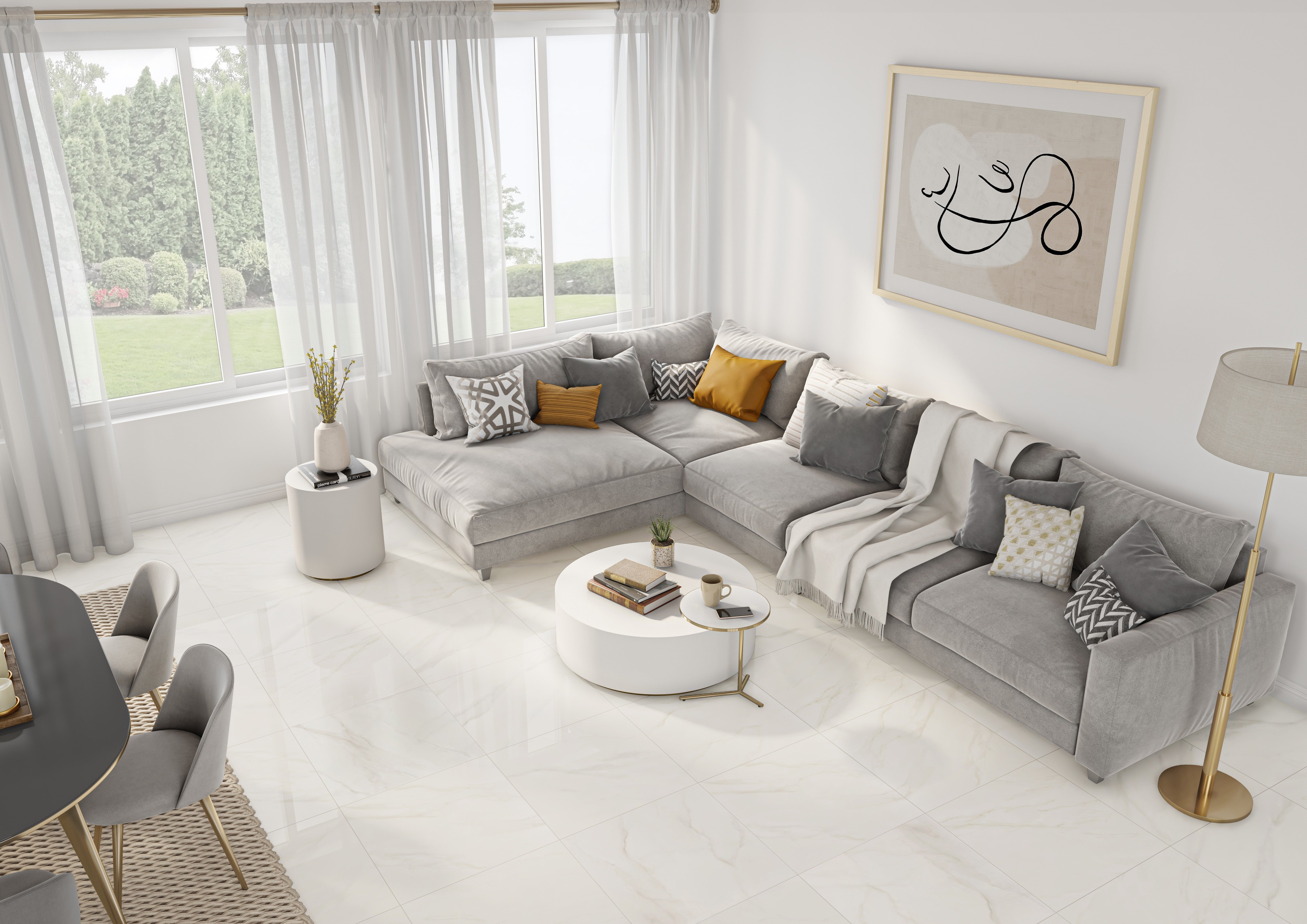 CLASSIC ITALIANATE: Covelano Alpino Field Tile (36"x36"x9-mm | polished | rectified)