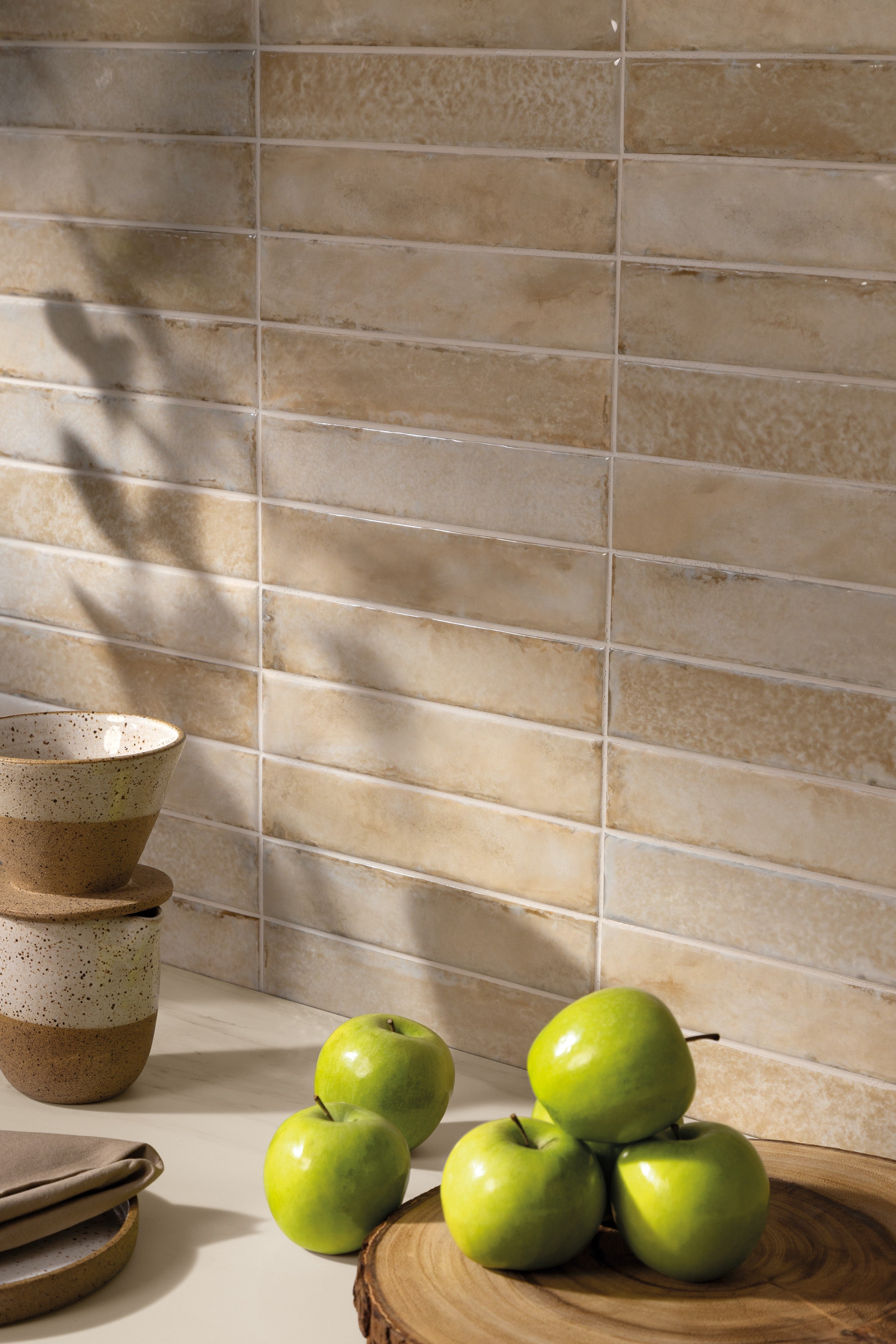 EARTHEN ELEGANCE: Sandy Serenade Field Tile (2"x10"x7-mm | matte | pressed)