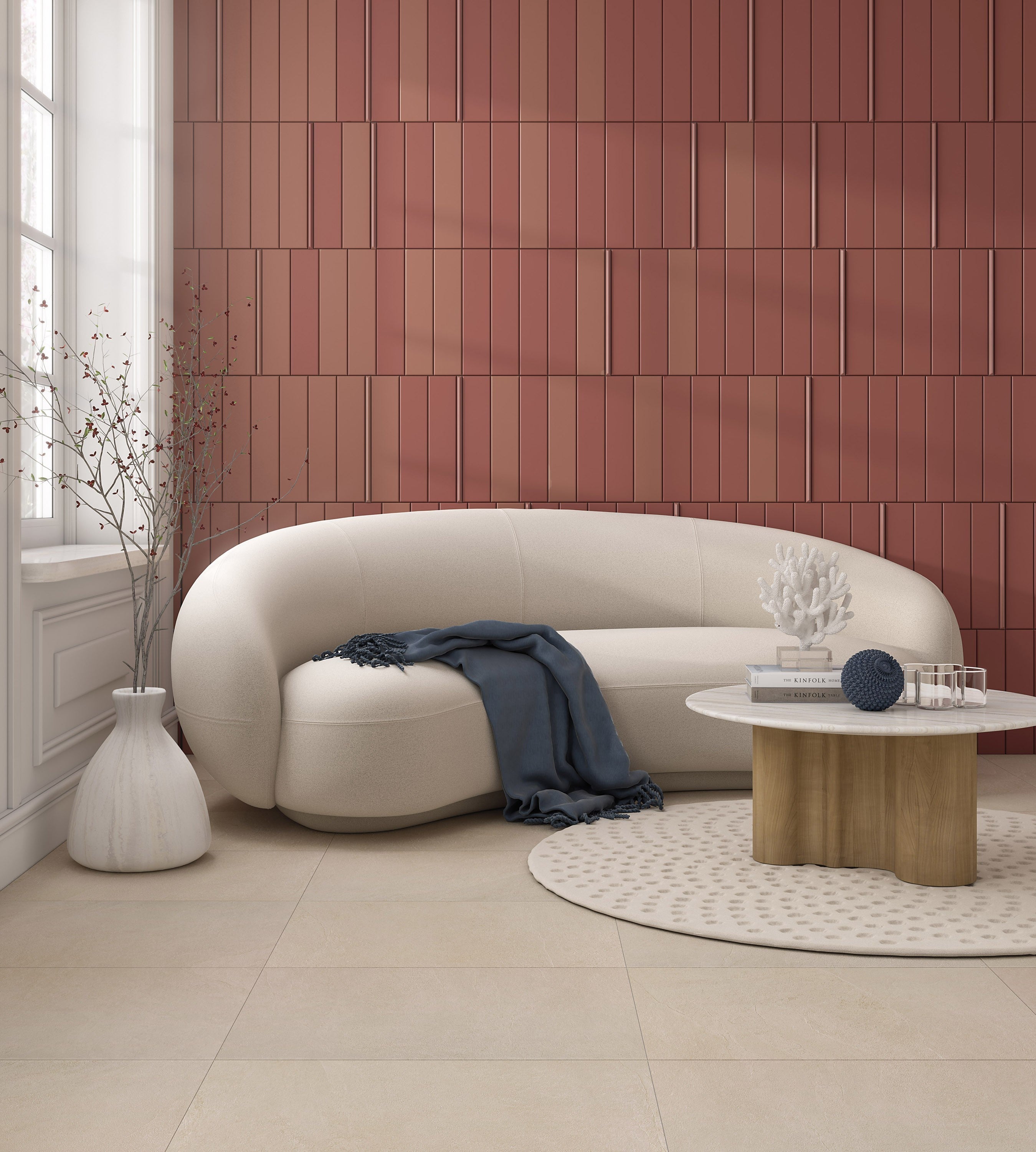 EARTHLY IMPRESSIONS: Canyon Echo Field Tile (3"x14"x8-mm | matte | pressed)