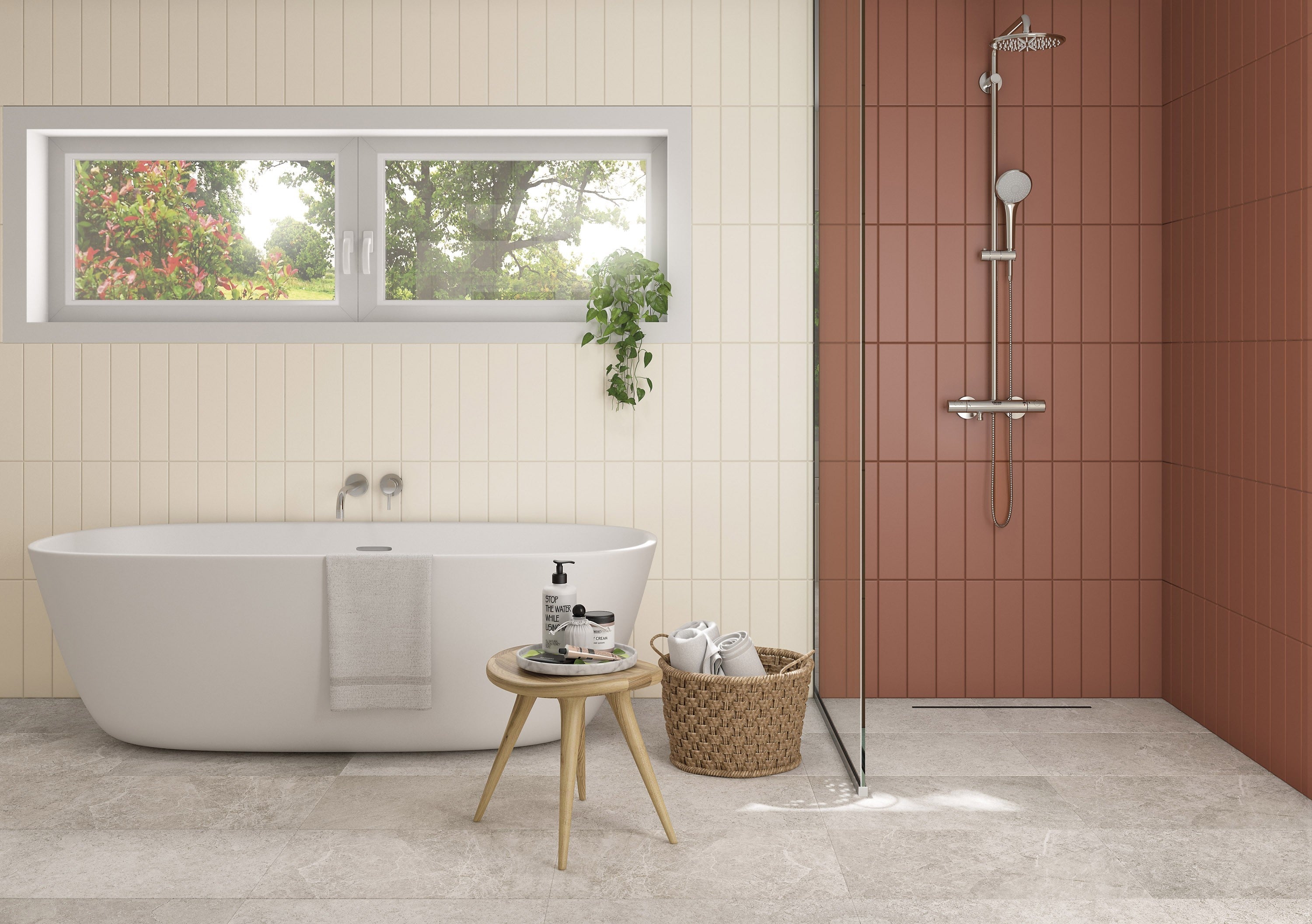 EARTHLY IMPRESSIONS: Island Dawn Field Tile (3"x14"x8-mm | matte | pressed)