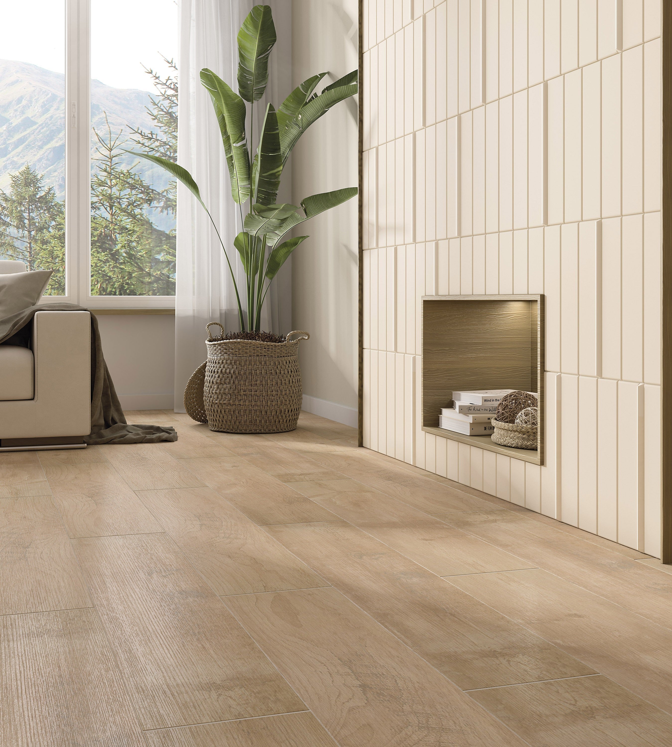 EARTHLY IMPRESSIONS: Island Dawn Field Tile (3"x14"x8-mm | matte | pressed)