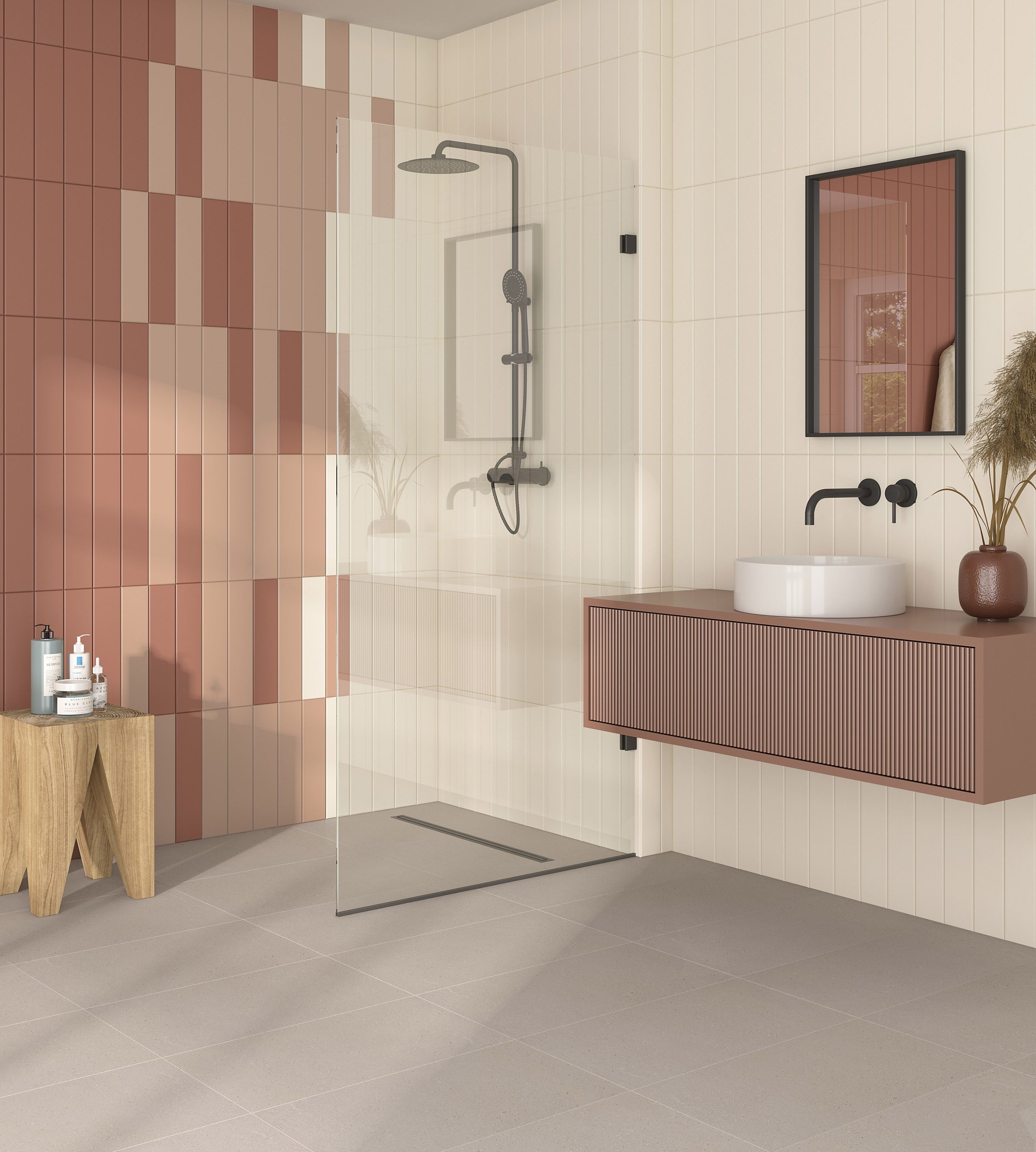 EARTHLY IMPRESSIONS: Mediterranean Muse Field Tile (3"x14"x8-mm | matte | pressed)