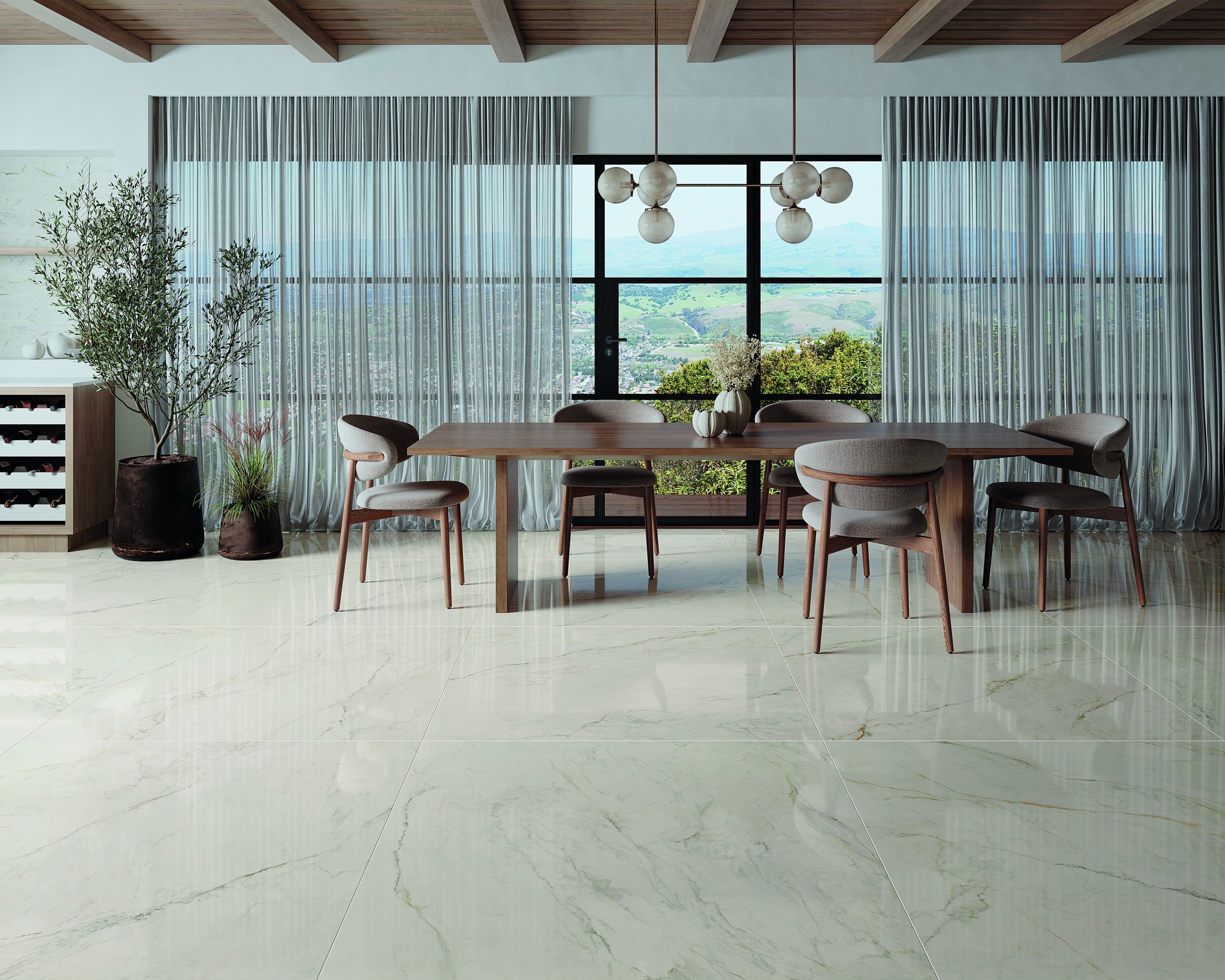 GOLDEN APUAN: Apuan Sunrise Straight Stack 2X2 Mosaic (12"x12"x8-mm | natural | rectified)