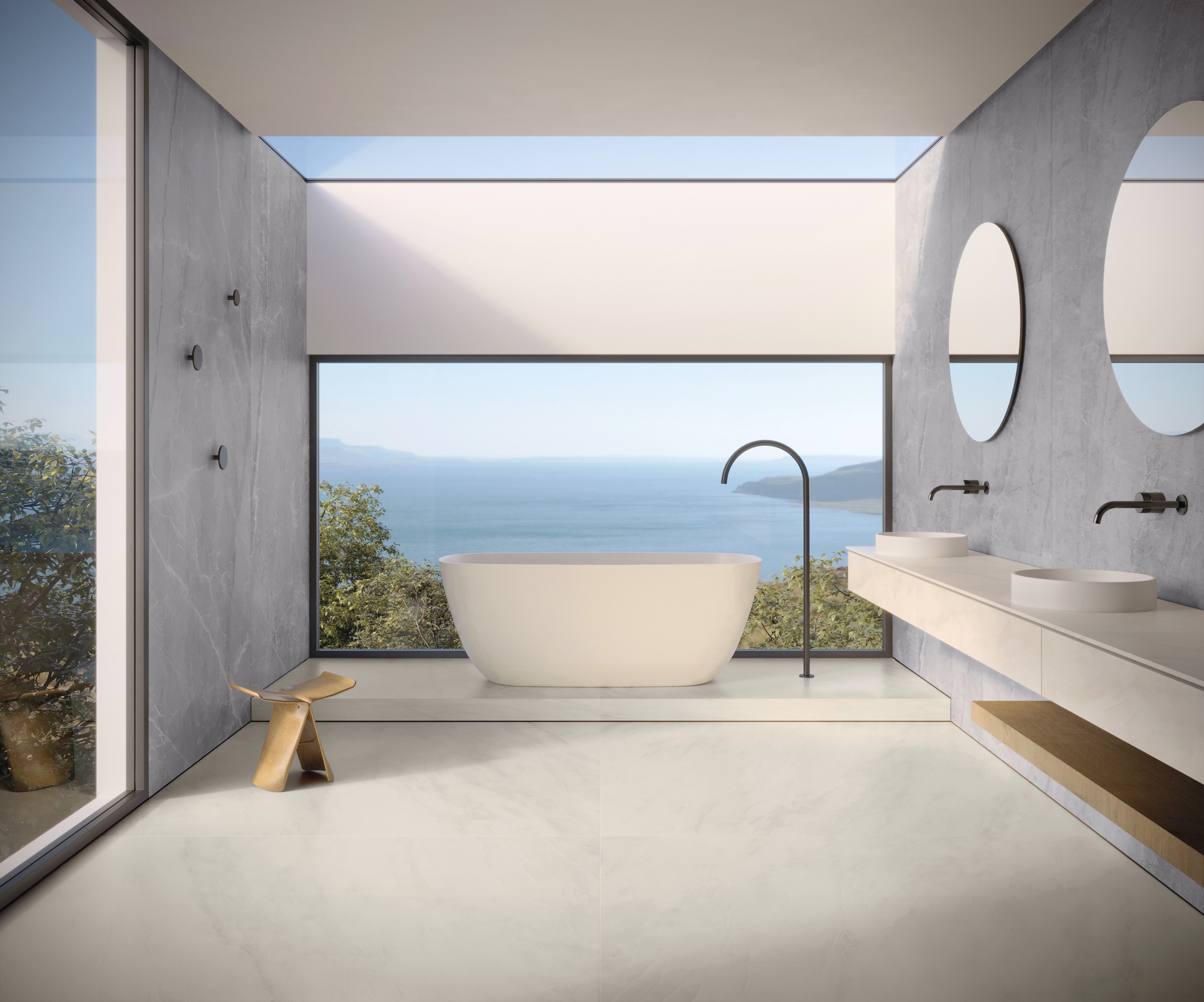 OBSIDIAN OPULENCE: Ebony Enigma Field Tile (24"x48"x8.5-mm | natural | rectified)