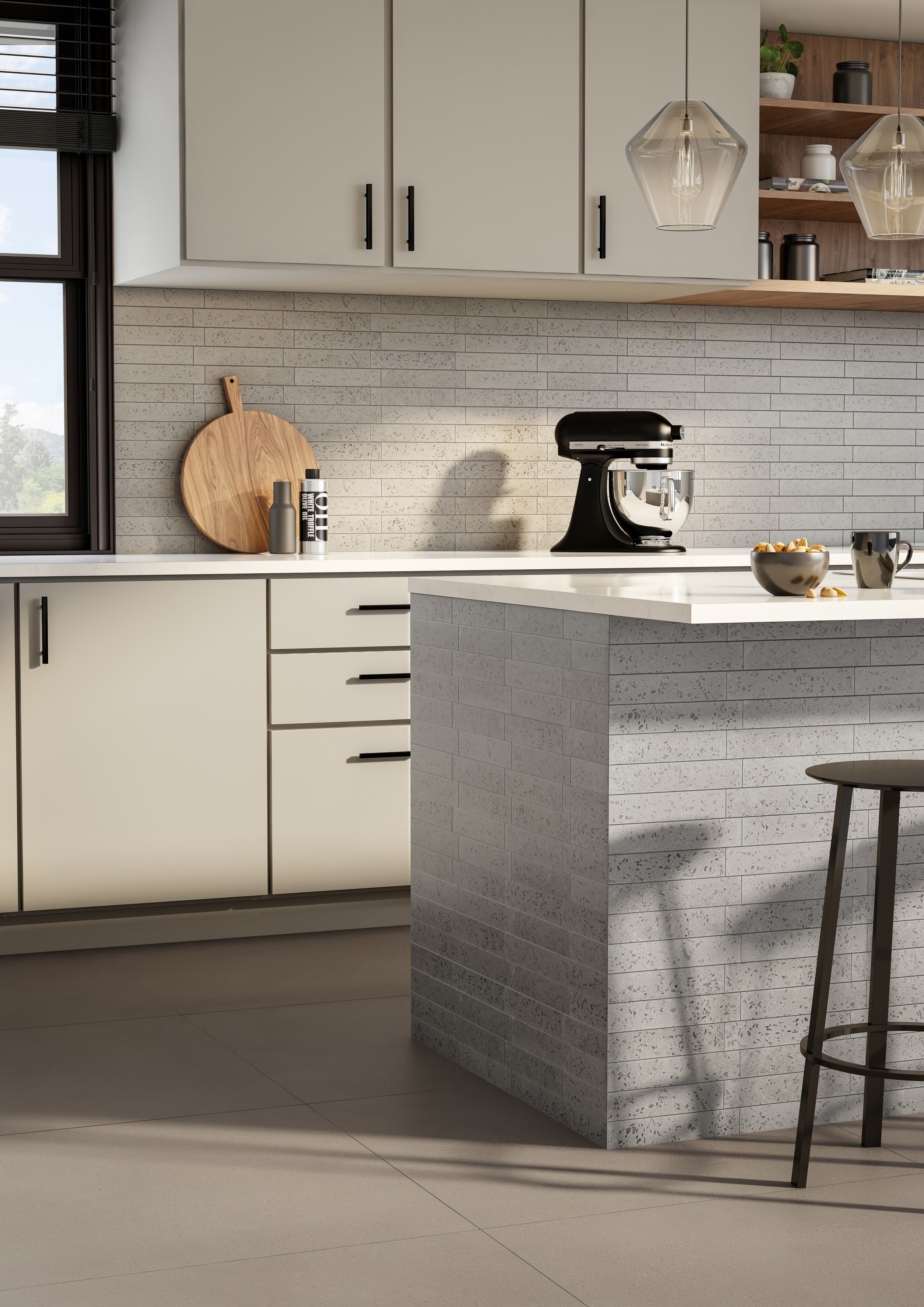 PASTEL PAVILION: Foggy Freeway Field Tile (12"x24"x8-mm | natural | pressed)