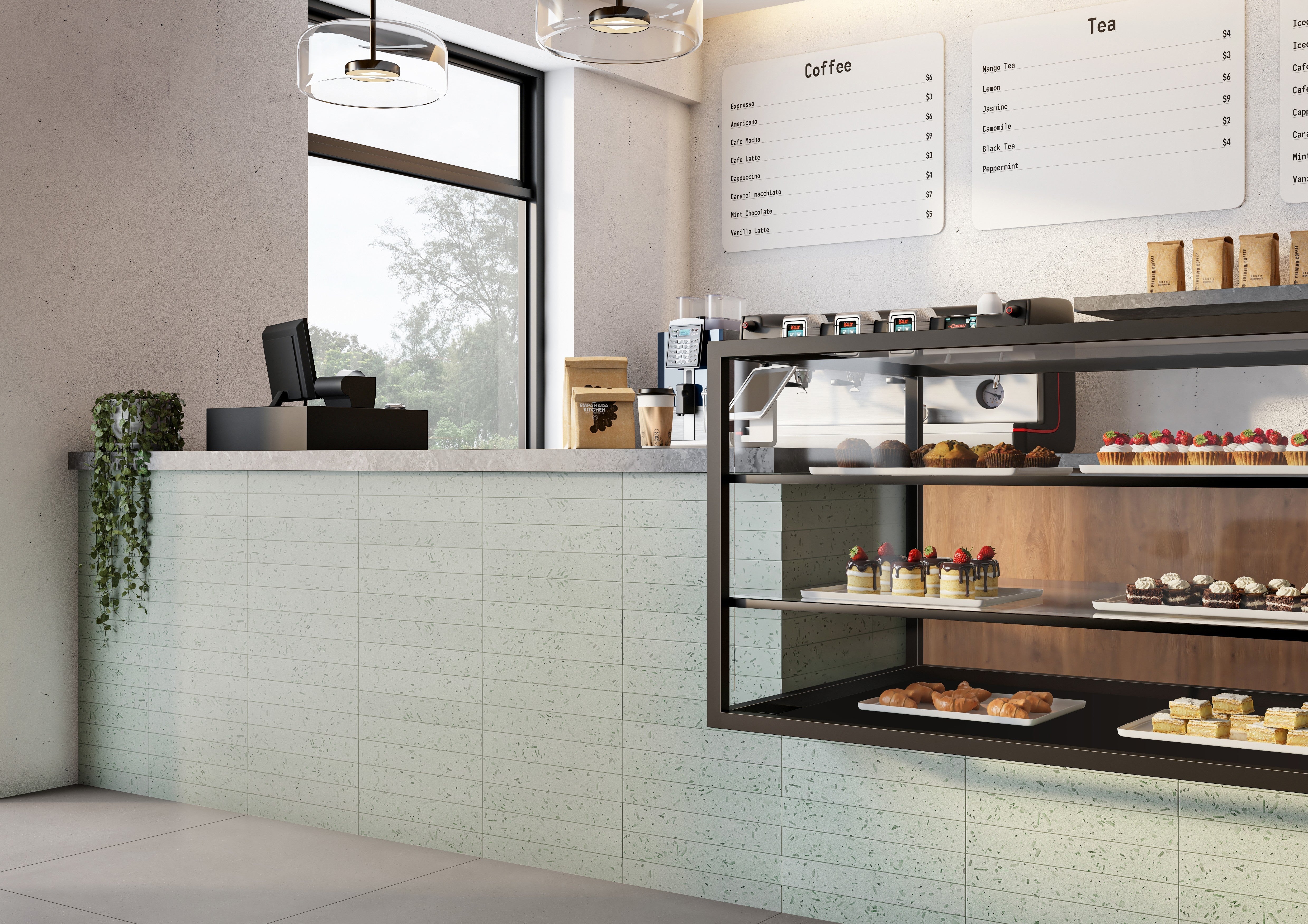 PASTEL PAVILION: Foggy Freeway Zigzag Field Tile (12"x36"x13.3-mm | matte | rectified)