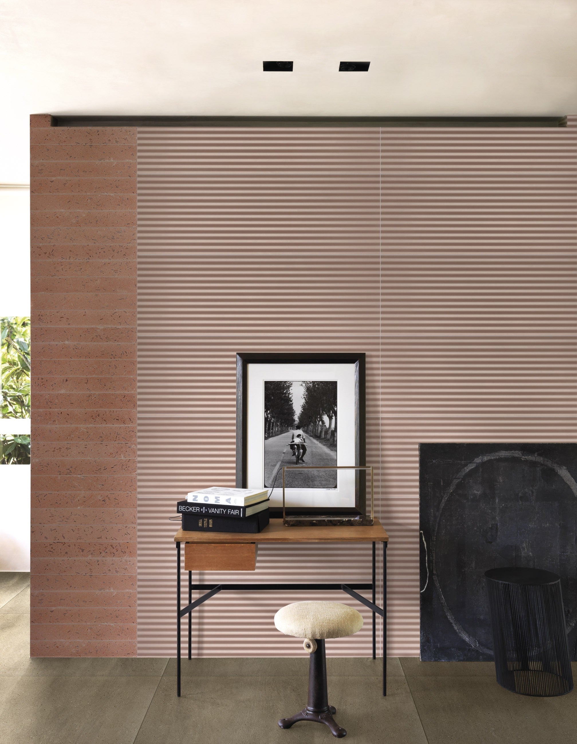 PASTEL PAVILION: Misty Metro Straight Stack 2X2 Mosaic (12"x12"x8-mm | natural | rectified)