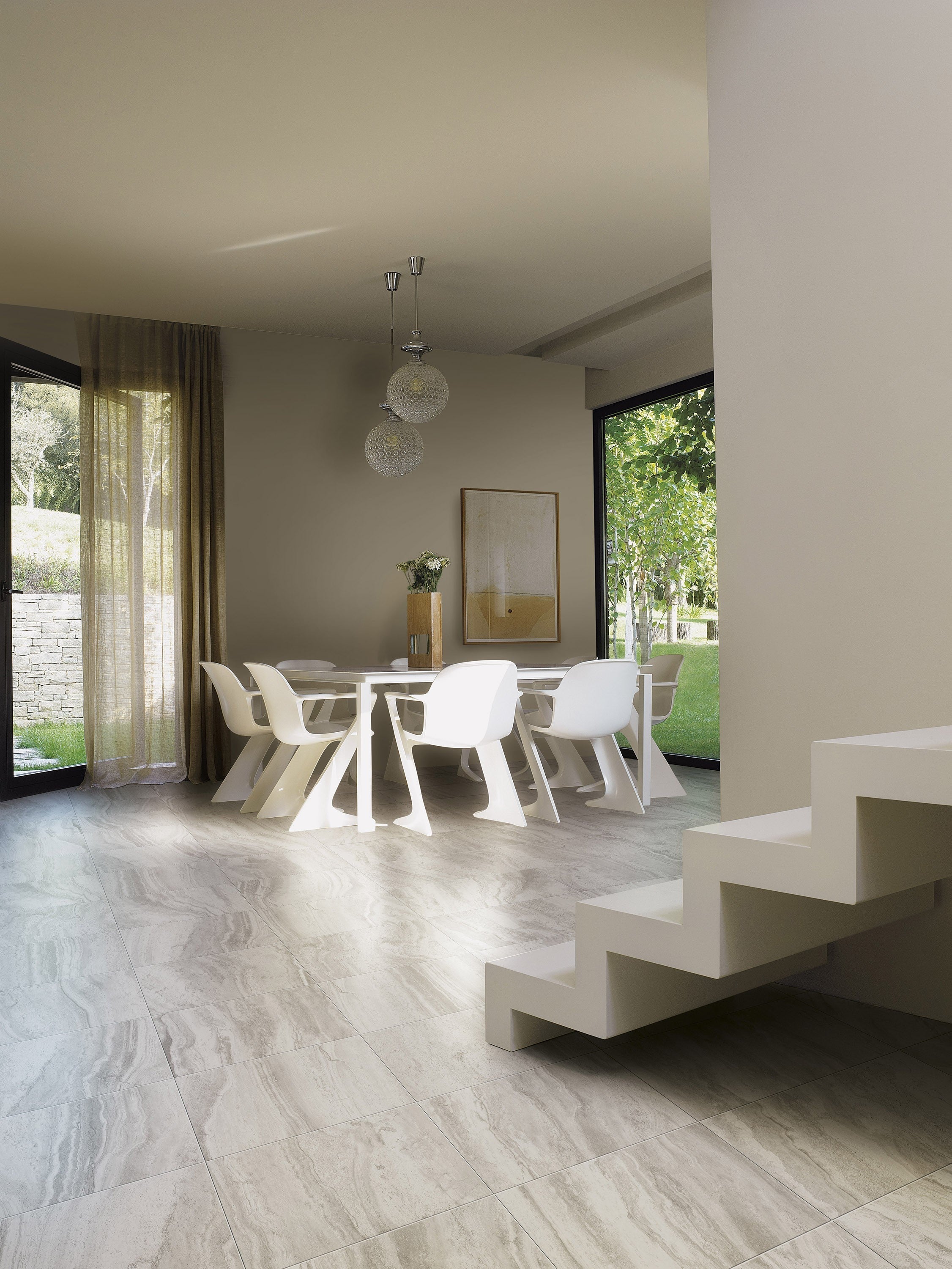 ROMAN ECHO: Silver Senate Straight Stack 2X2 Mosaic (12"x12"x8-mm | natural | rectified)