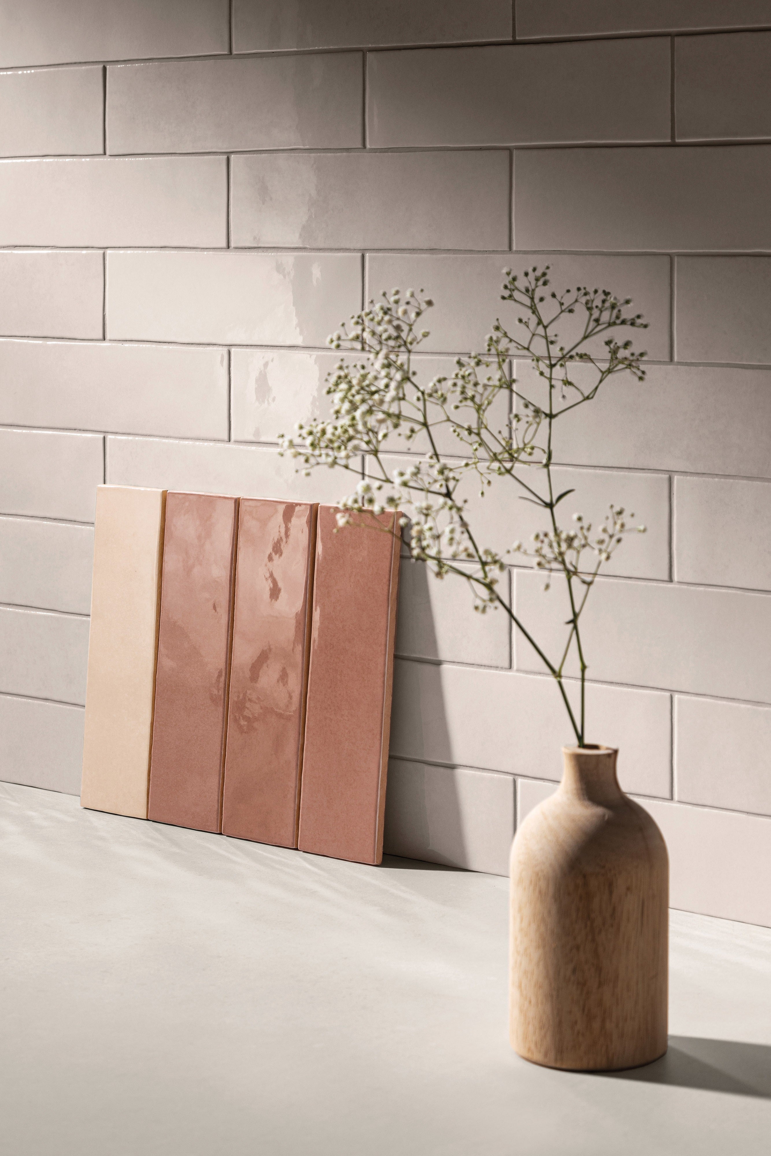 RUSTIC RESERVOIR: Reservoir Almond Ripple Field Tile (3"x10"x8-mm | glossy | pressed)