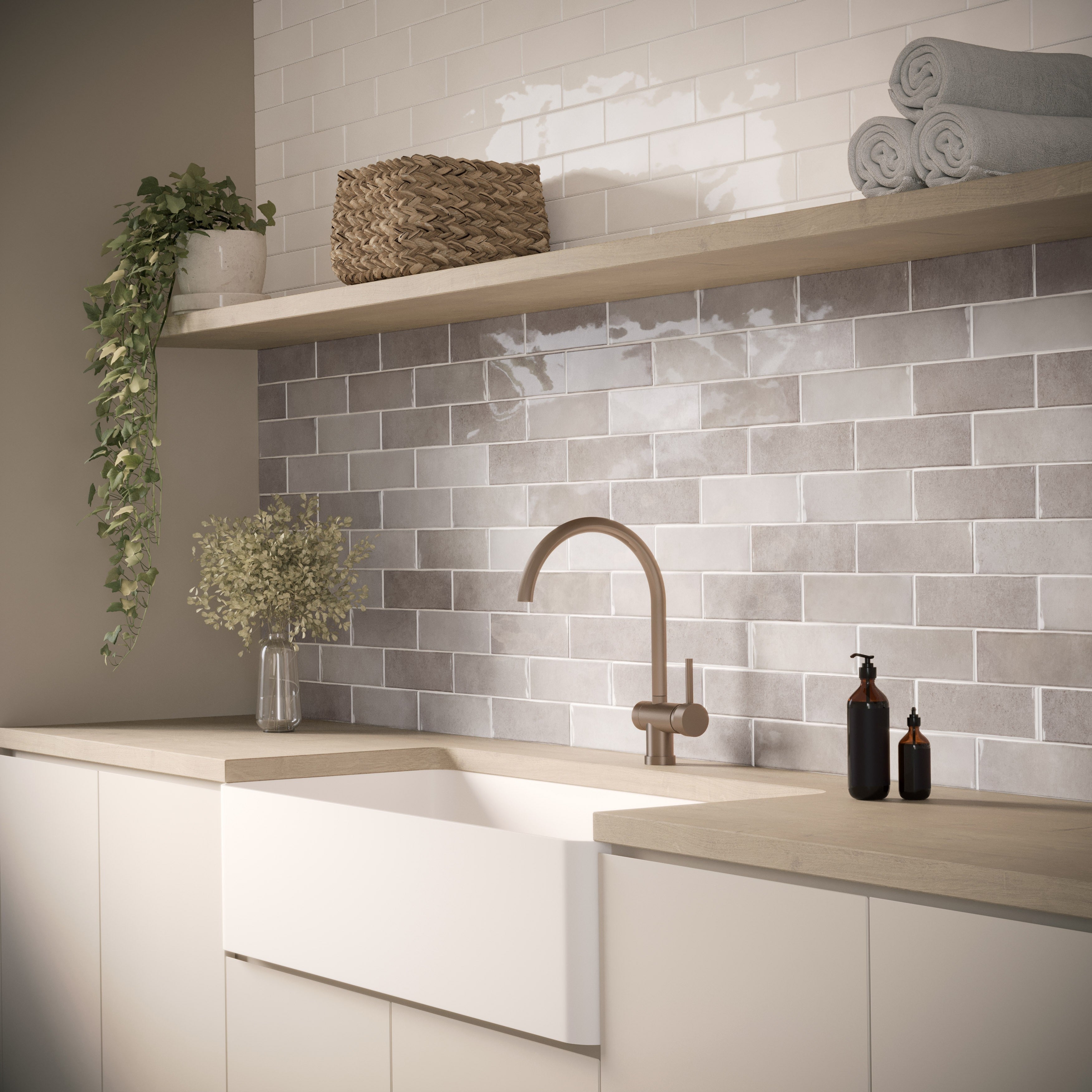 RUSTIC RESERVOIR: Reservoir Fall Field Tile (3"x10"x8-mm | glossy | pressed)