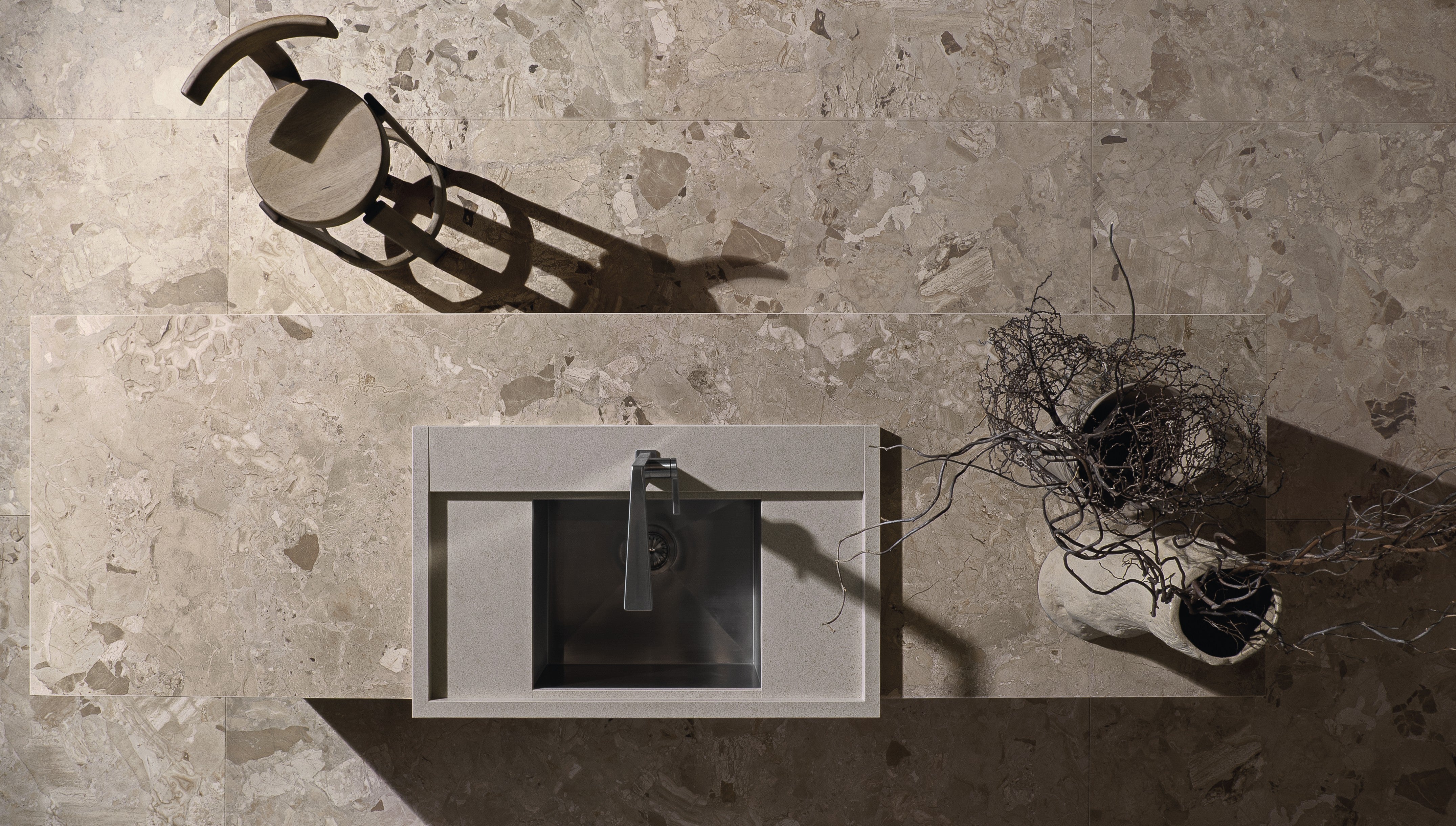 STONEWORK SONATA: Mocha Minuet Straight Stack 1.5X1.5 Mosaic (12"x12"x8.5-mm | natural | rectified)