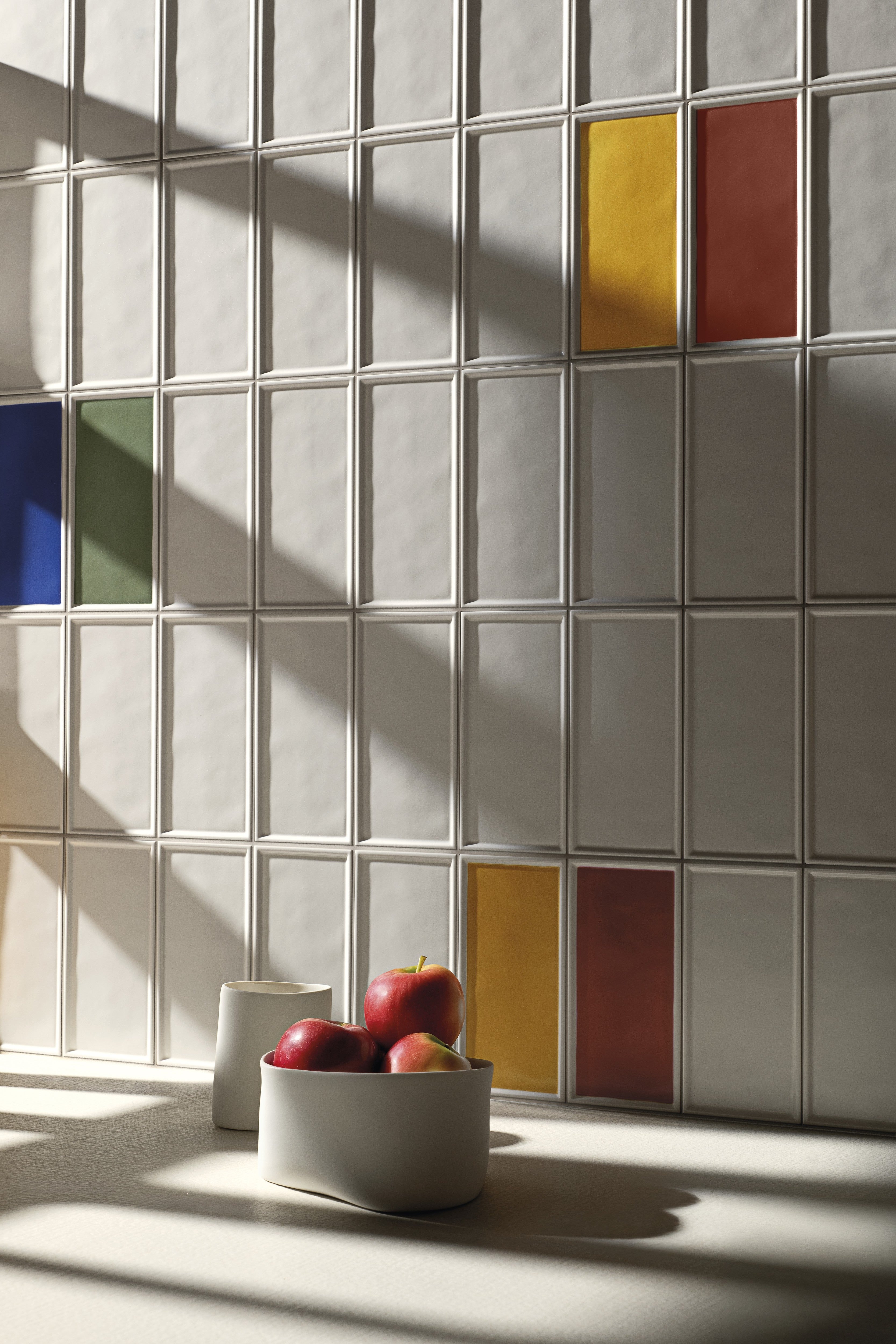 TACTILE STUDIO: Chalk Veil Framed Field Tile (4"x8"x7.4-mm | matte | pressed)