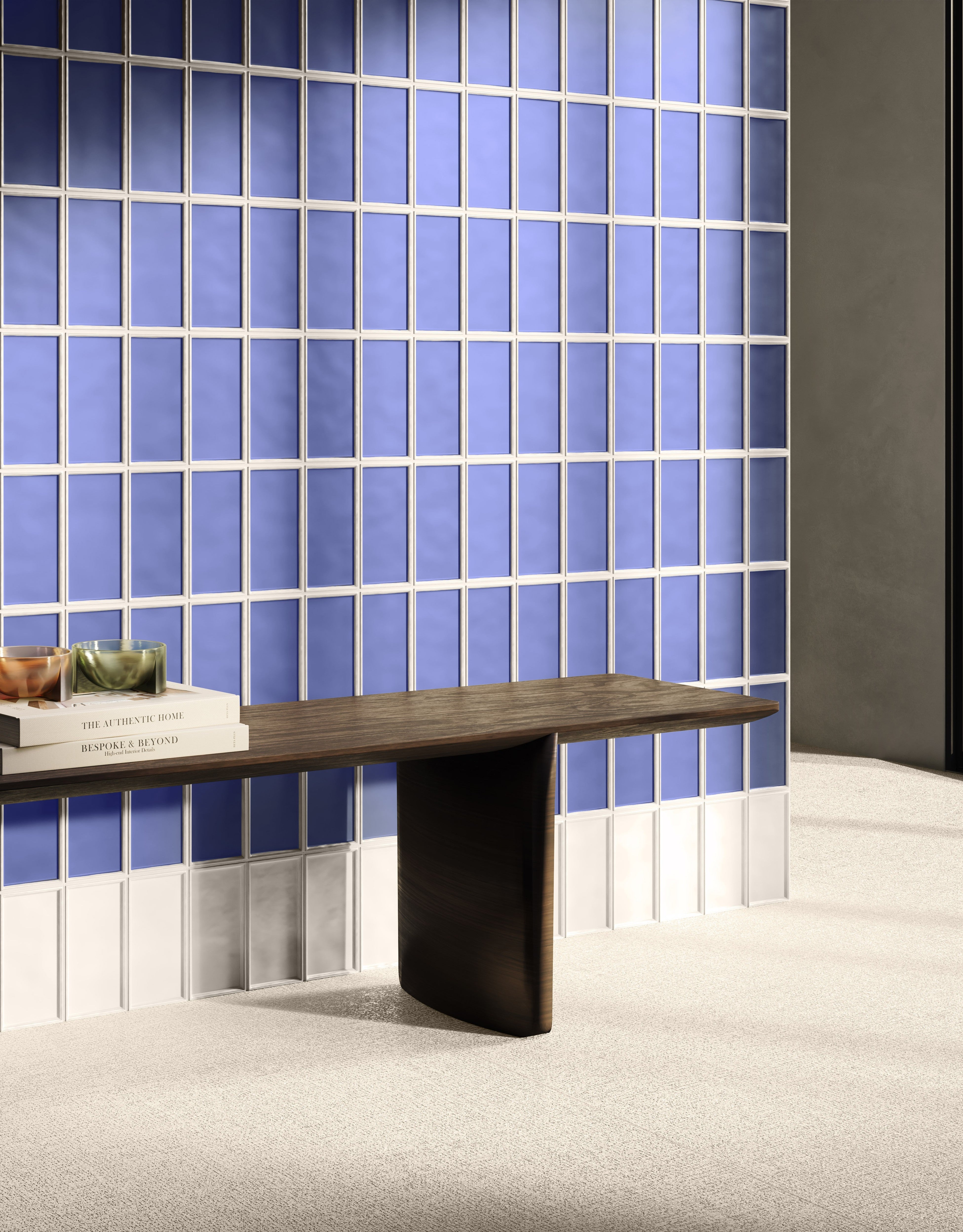 TACTILE STUDIO: Cobalt Framed Field Tile (4"x8"x7.4-mm | matte | pressed)