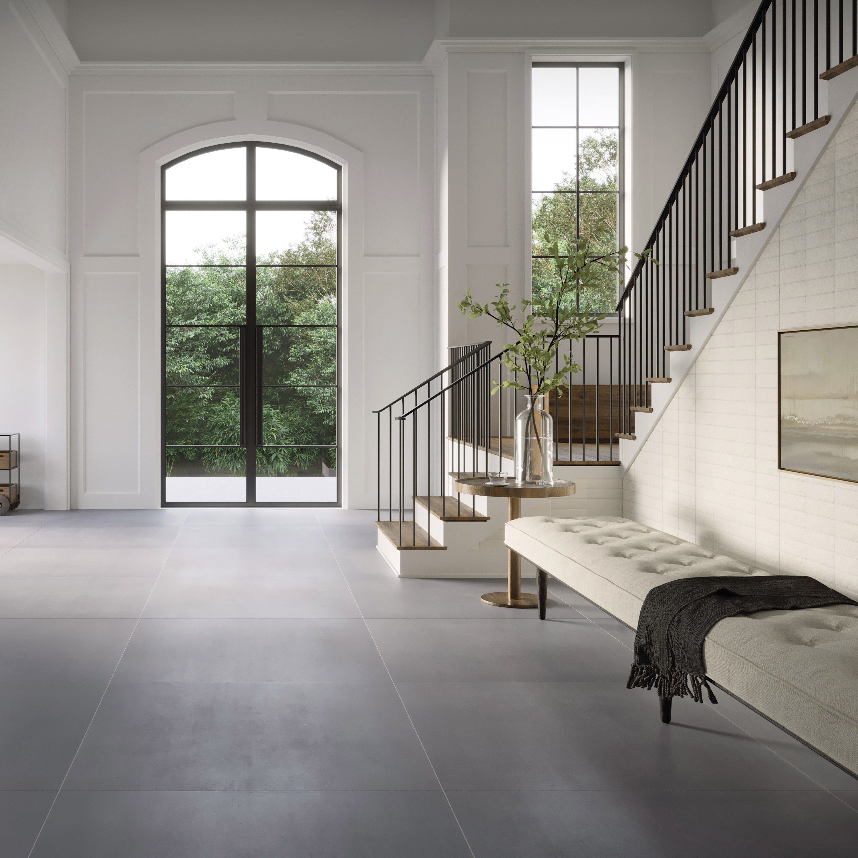 URBAN ECHOES: Celestial Serenity Straight Stack 2X2 Mosaic (12"x12"x8-mm | natural | rectified)