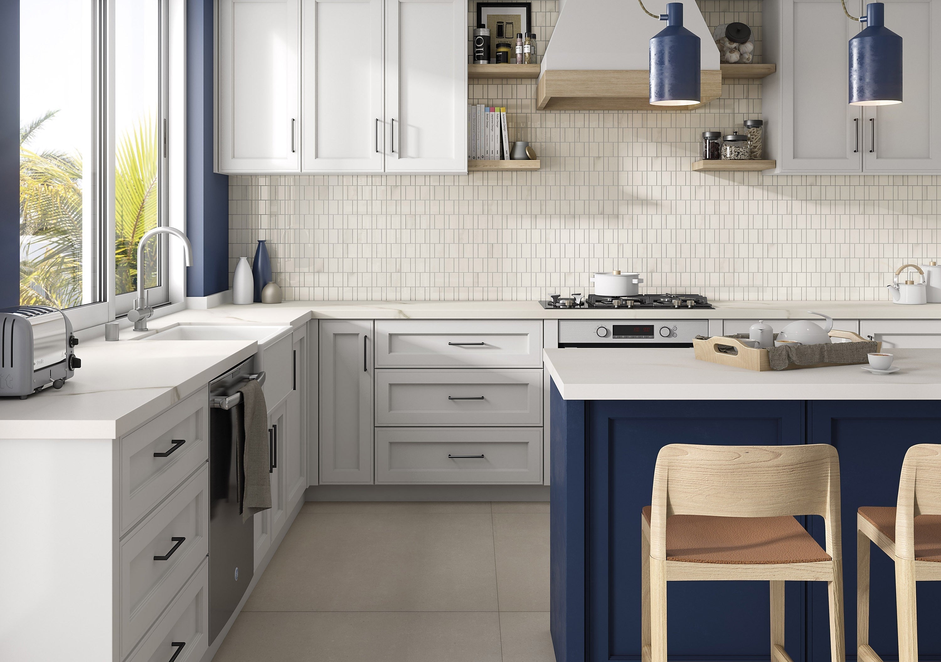 URBAN ECHOES: Lunar Lustre Field Tile (24"x48"x8.5-mm | natural | rectified)