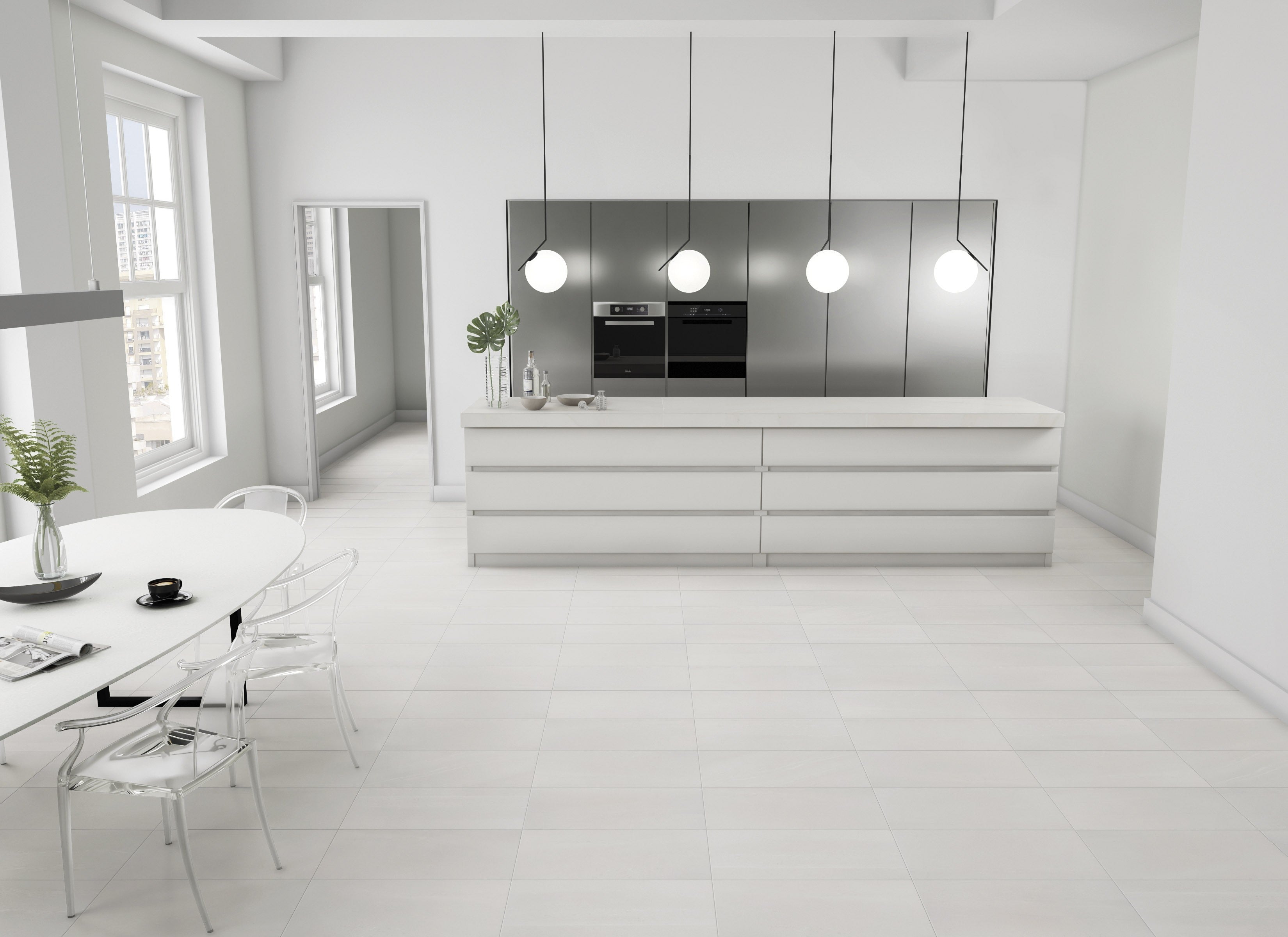 URBAN HARMONY: Frosty Flourish Field Tile (24"x48"x10-mm | natural | rectified)