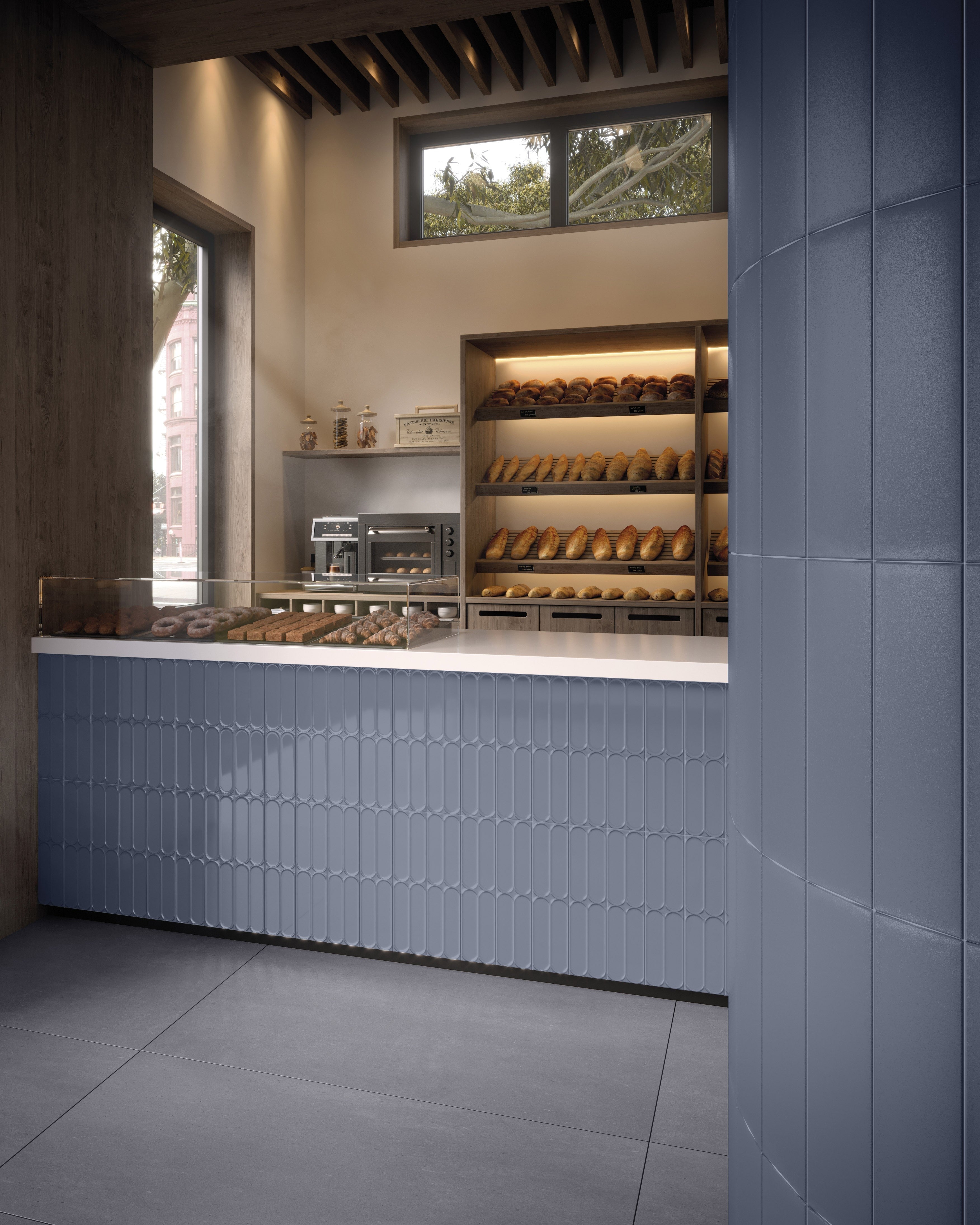 VANGUARD VISTA: Midnight Voyage Flow Field Tile (4"x16"x7-mm | matte | pressed)