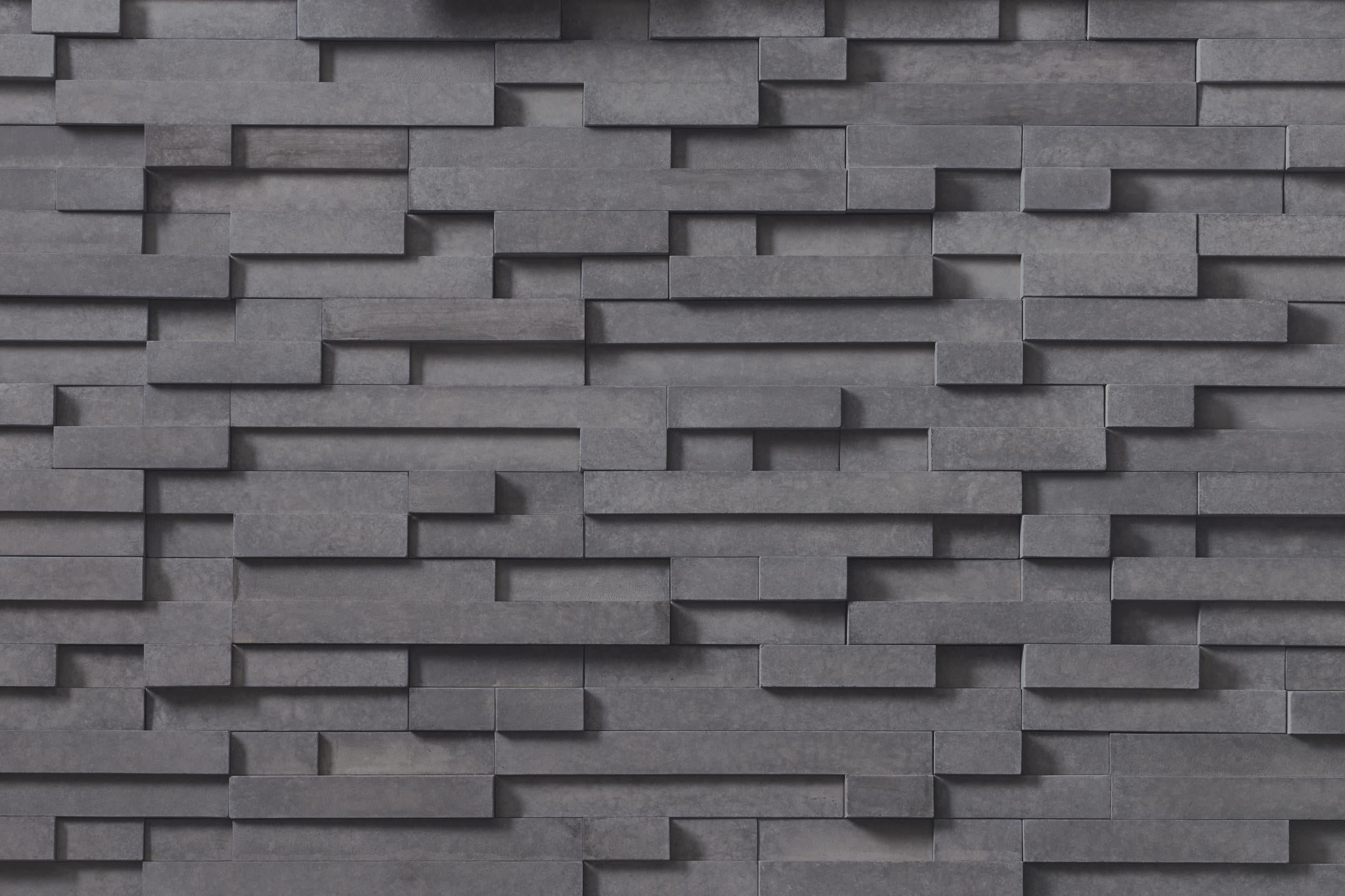 Pro-Fit Modera Ledgestone Carbon wall panels by Cultured Stone, primary product image. Premium stone veneer for exterior and interior walls.