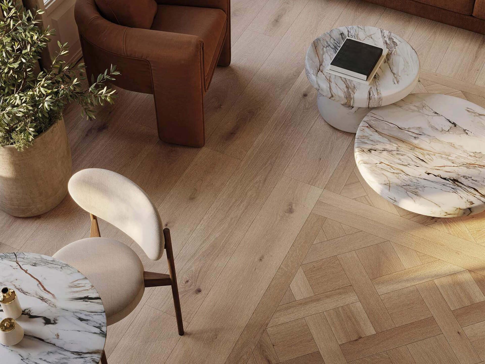 Cambridge Arce Parquet Floor Tile (47x47x11.5-mm | matt)