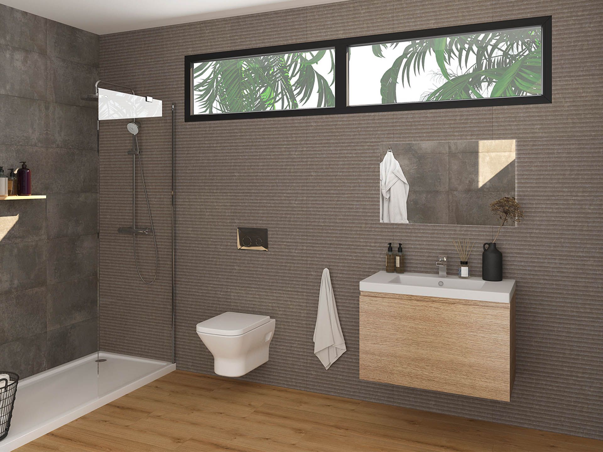 Newport Dark Old Wall Tile (13x39x10.5-mm | matt)