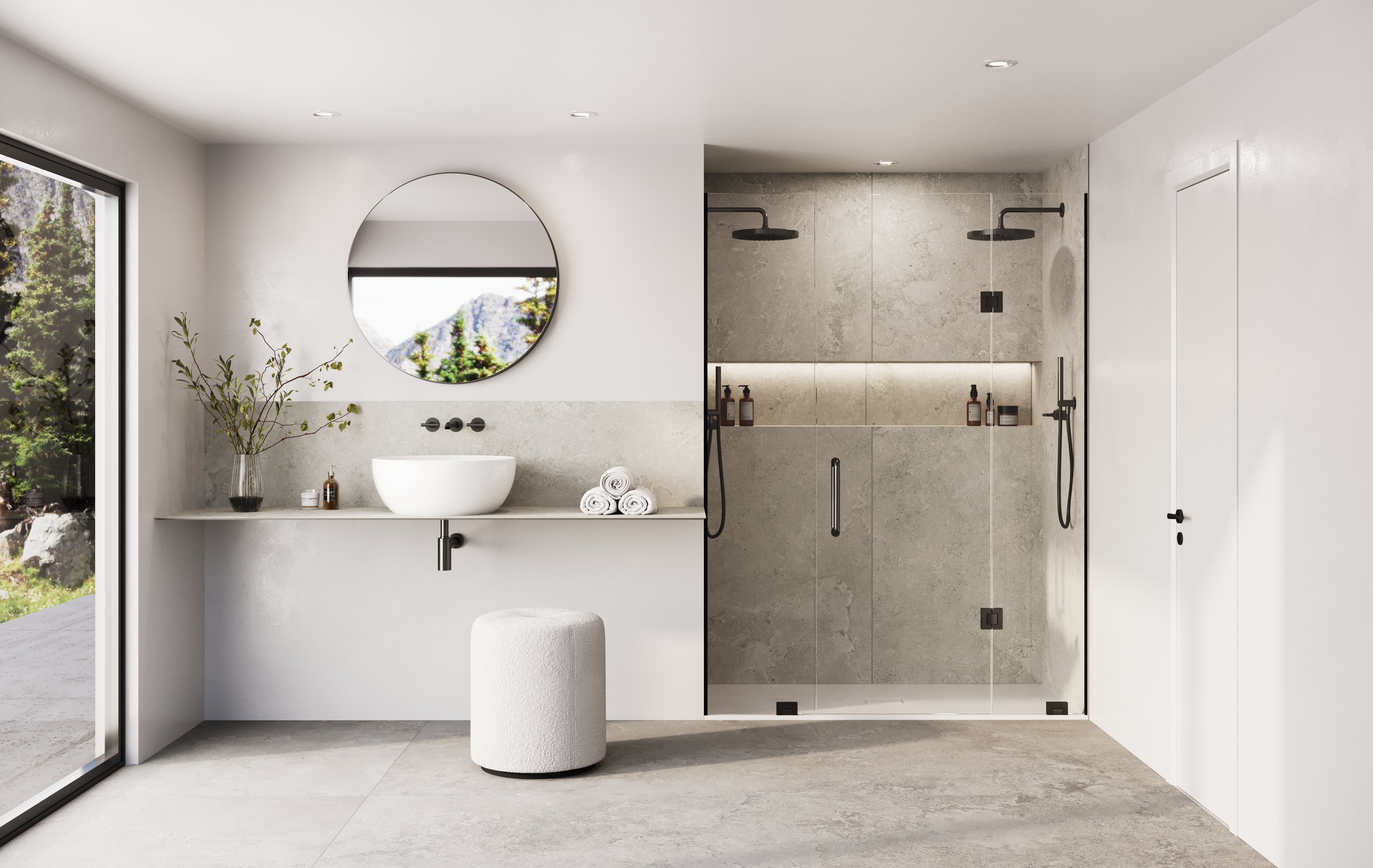 ECOSTONE: Fossil Cross Cut Prefab Slab (32"x96"x12-mm | matte)