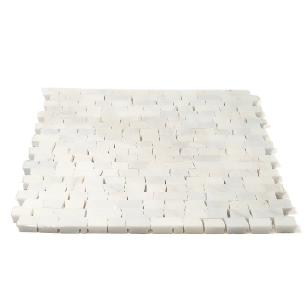 Bella White Tessera Marble Mosaic (11 3/4"Γ12"Γ3/8" | honed | rustic)