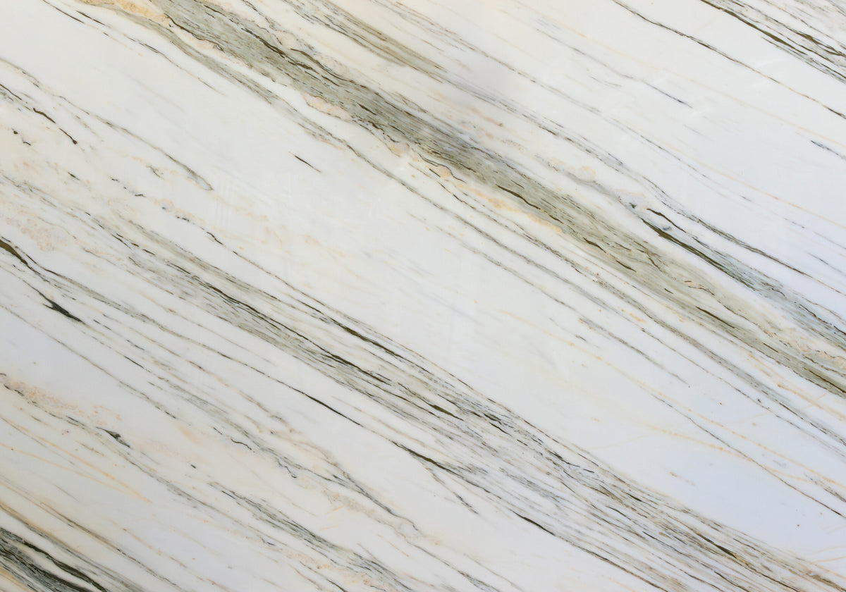Marble Slabs Calacatta Pentelikon marble slabs, top-down product view. Premium marble for floors and walls.