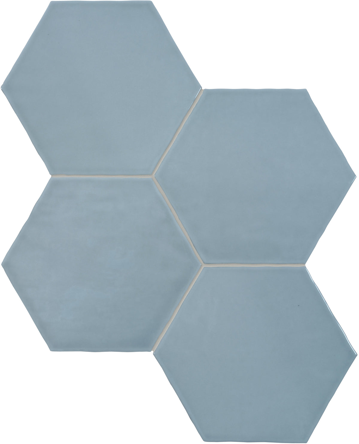 TERAMODA: Sky Hexagon Hexagon Ceramic Field Tile (6"Γ6 13/16"Γ11/32" | Glossy | Pressed)