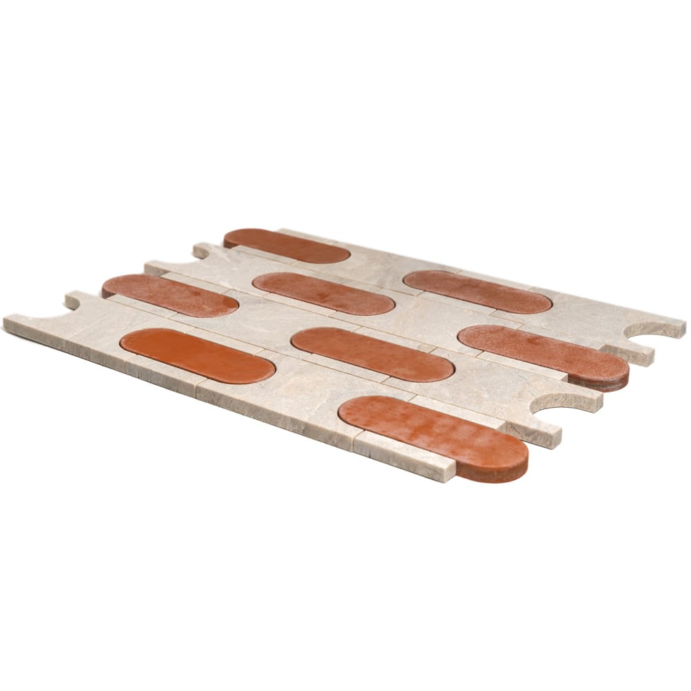 Diana Royal Cyprus Marble Mosaic (12 23/32"×16 1/2"×3/8" | rugged | straight cut)