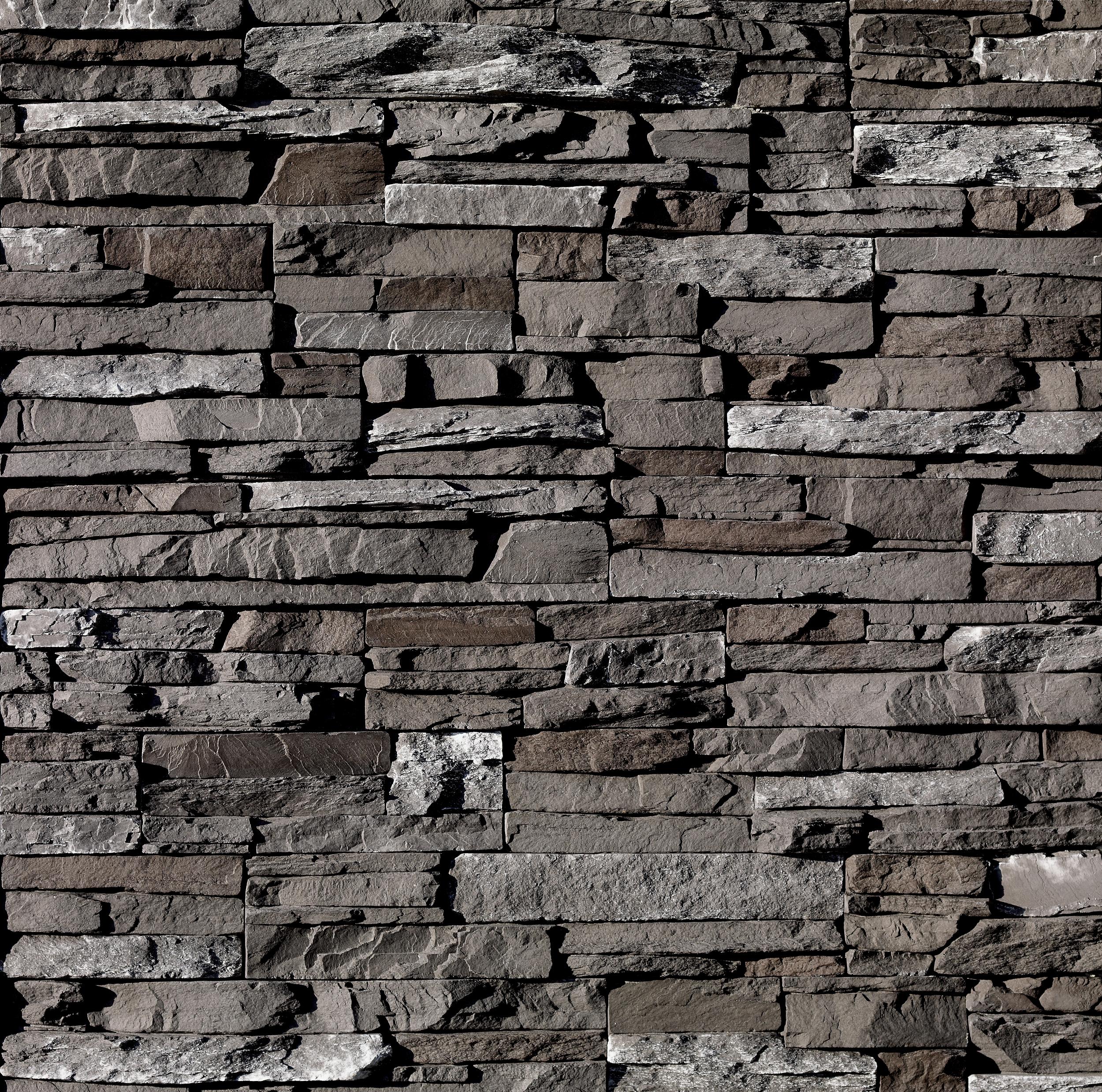 Stacked Stone Dark Rundle wall panels by Eldorado Stone, primary product image. Premium stone veneer for exterior and interior walls.