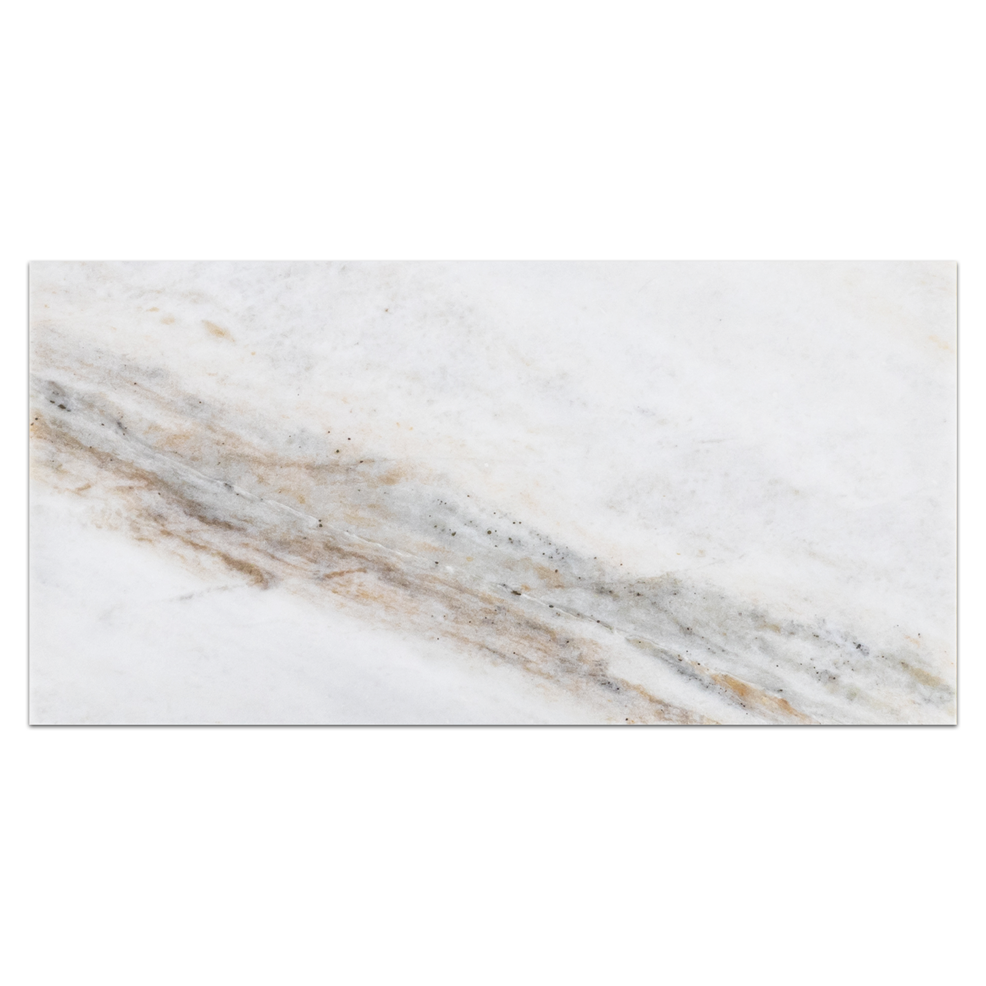 Elon Bianco Oro Marble Rectangle Field Tile 12x24x0.375 Honed - Surface Group International