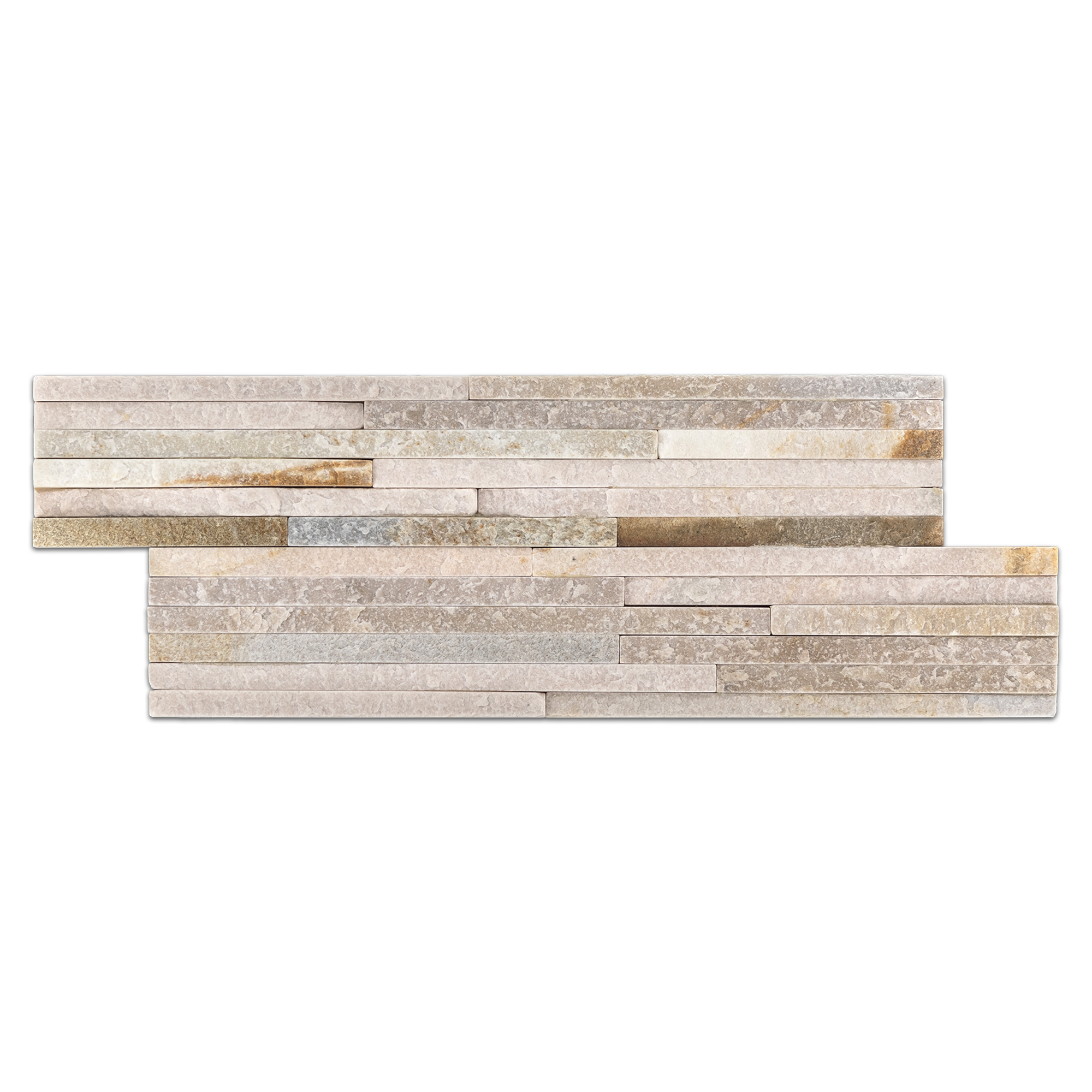 Elon Golden Sand Quartzite Random Strip Field Mosaic 6x16x0.375 Cleft SV151 Surface Group International Product